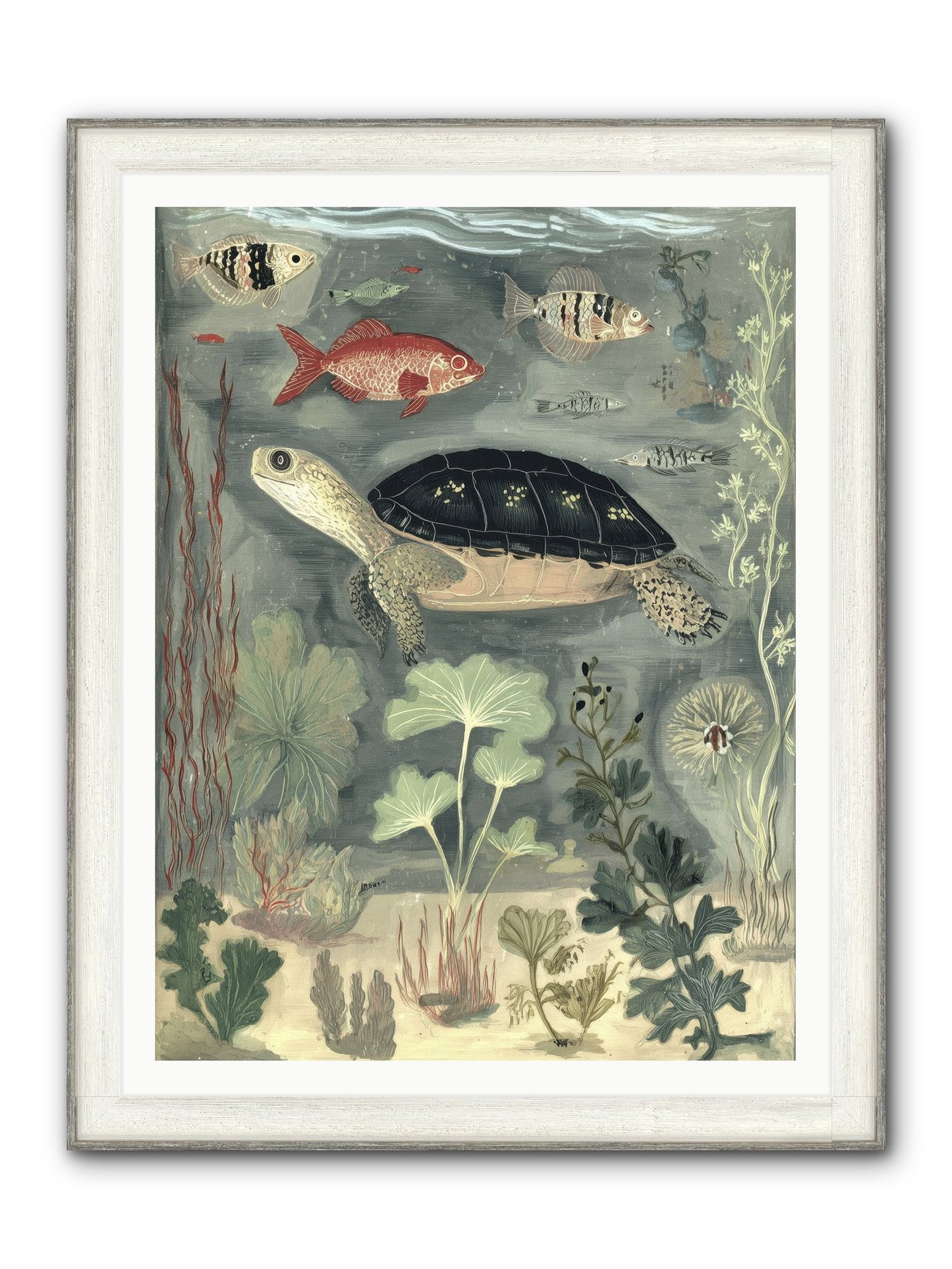 In Nature's Crown Framed Print - Driftwood White 36x48