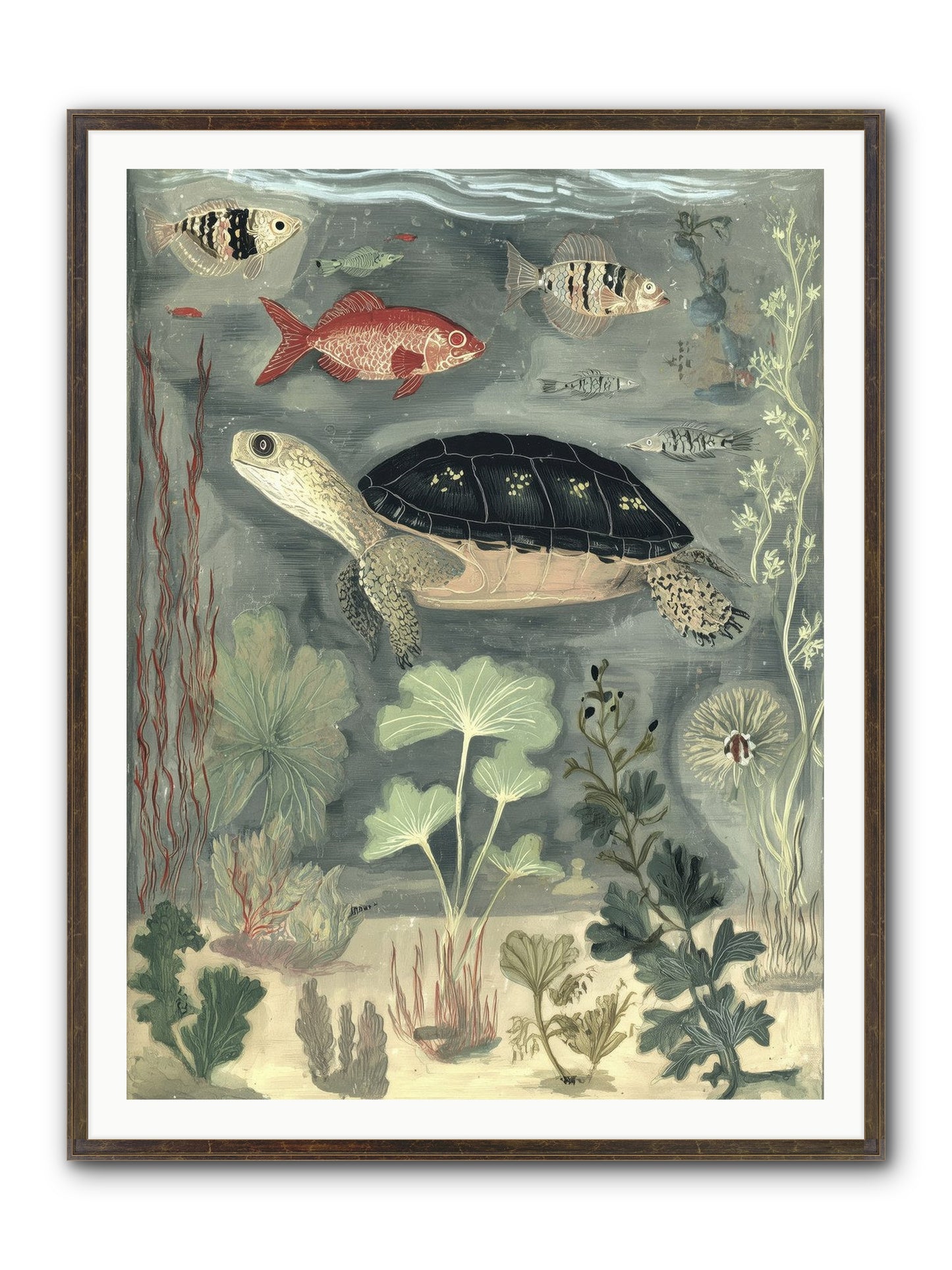 In Nature's Crown Framed Print - Slimwoods Black/Gold 36x48
