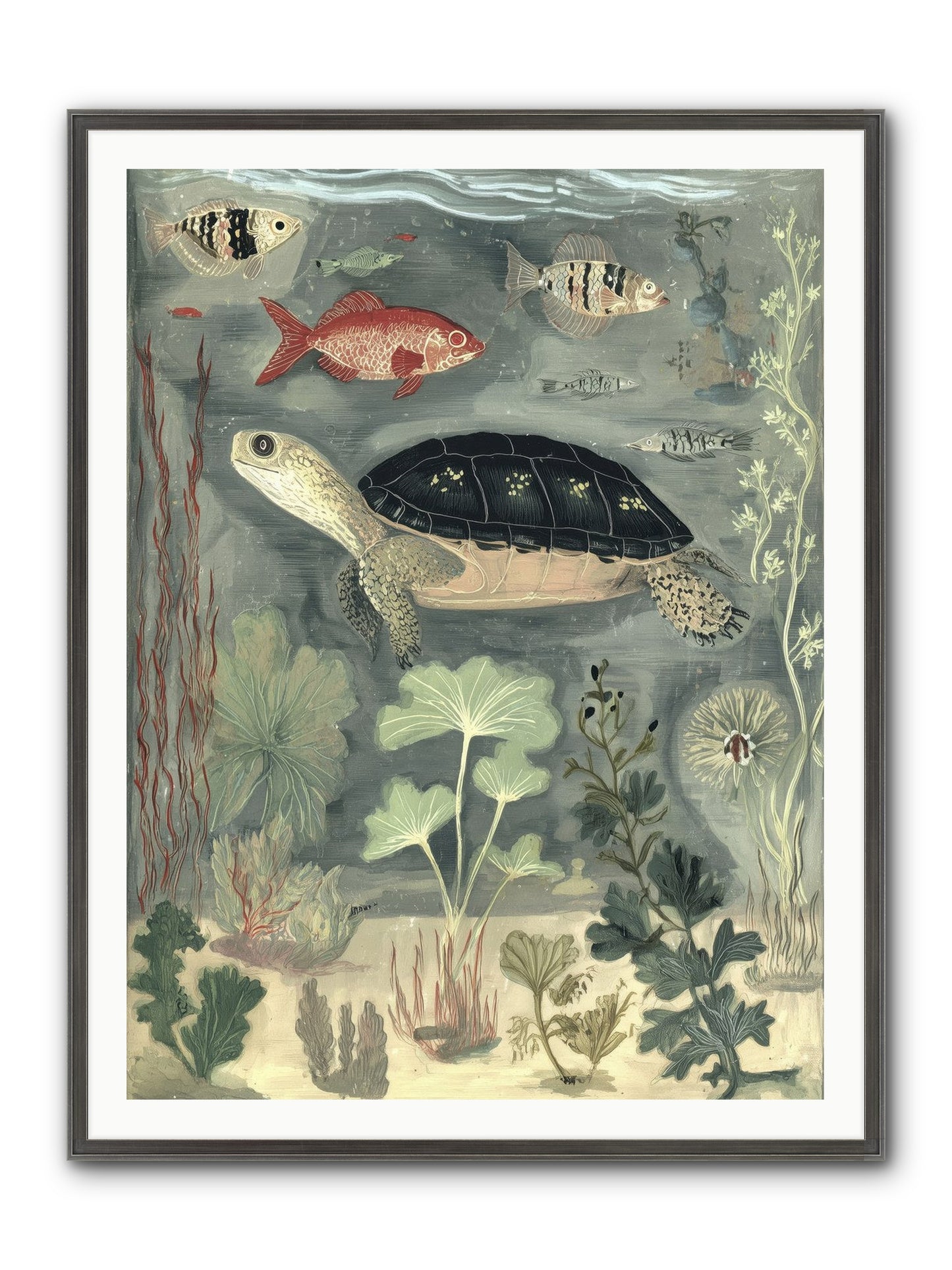 In Nature's Crown Framed Print - Slimwoods Black/Silver 36x48