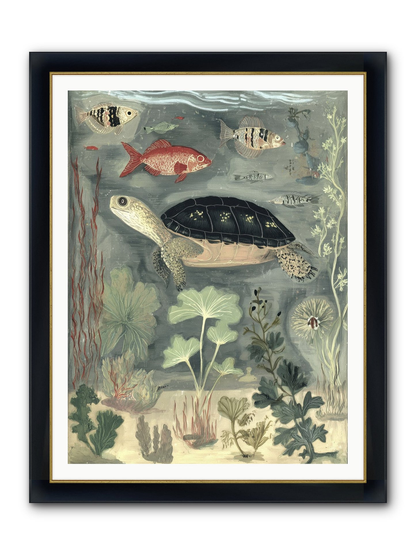 In Nature's Crown Framed Print - Wide Black w/Gold 36x48