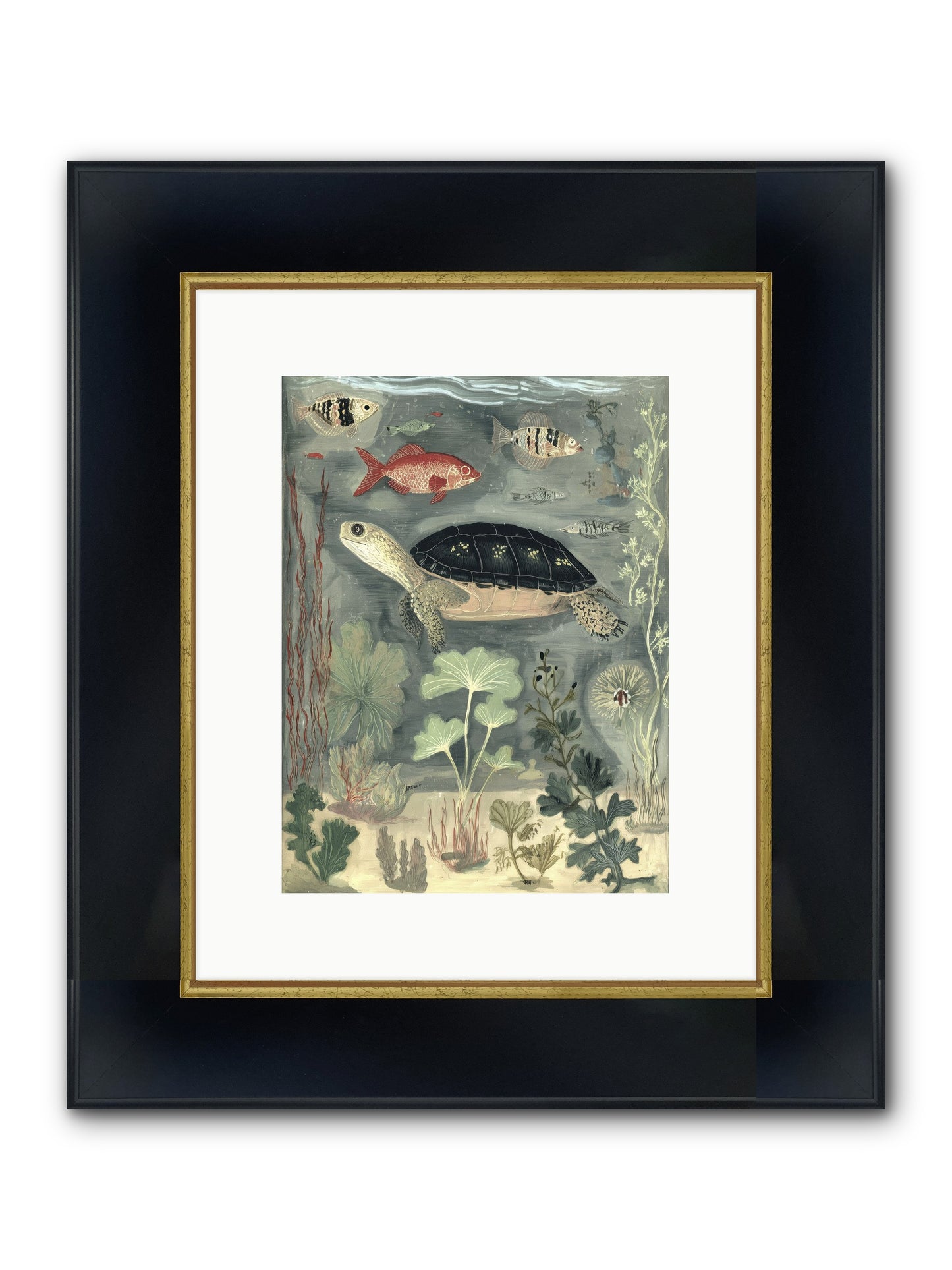 In Nature's Crown Framed Print - Wide Black w/Gold 9x12