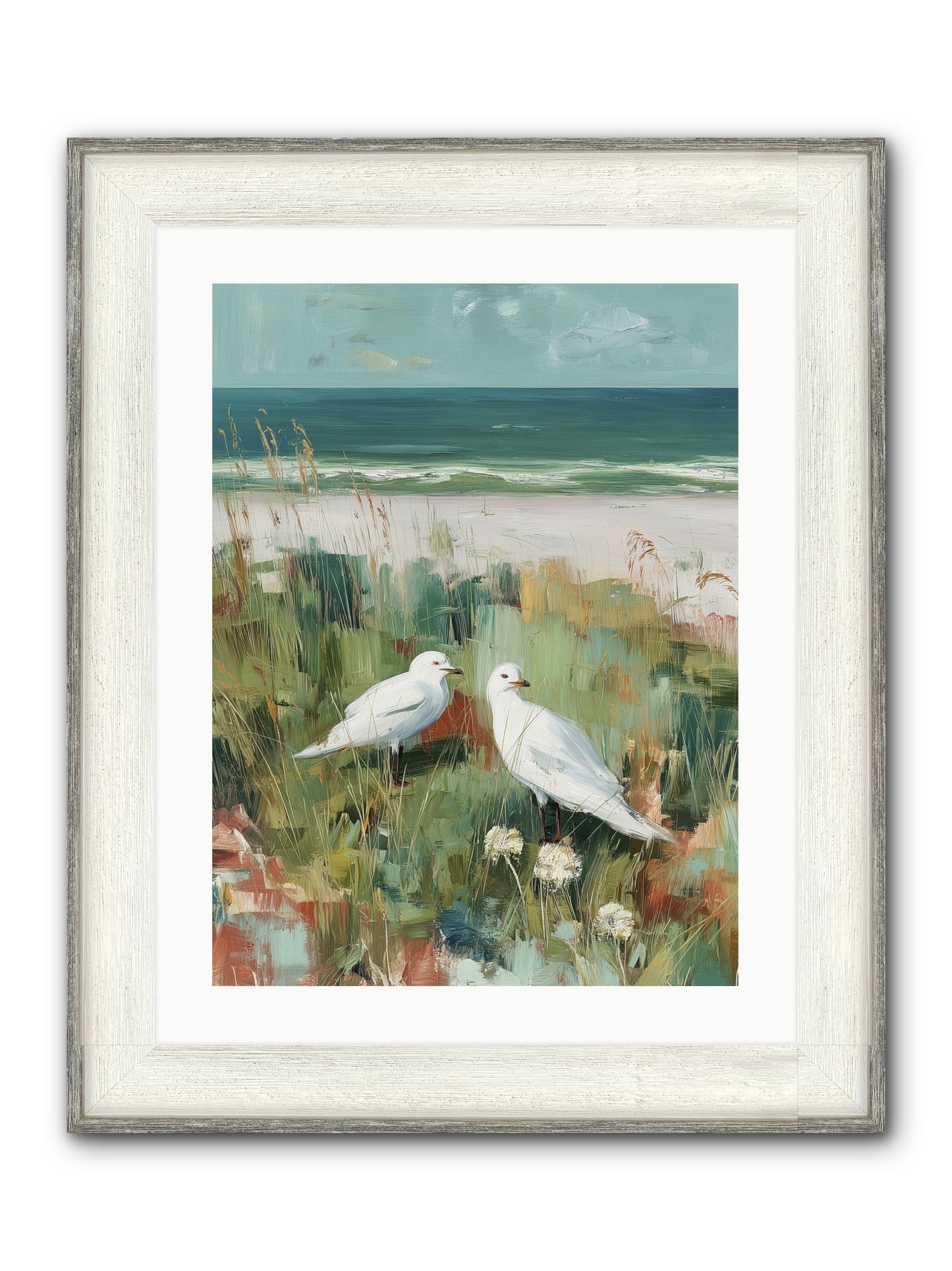 In Nature's Veil Framed Print - Driftwood White 18x24