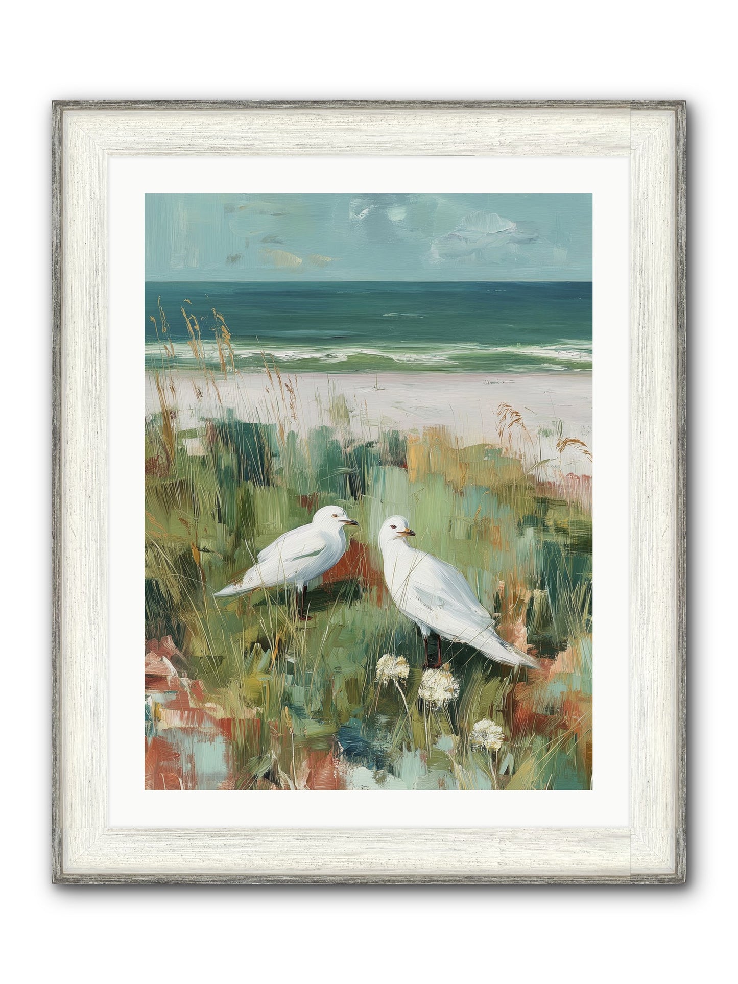 In Nature's Veil Framed Print - Driftwood White 24x32