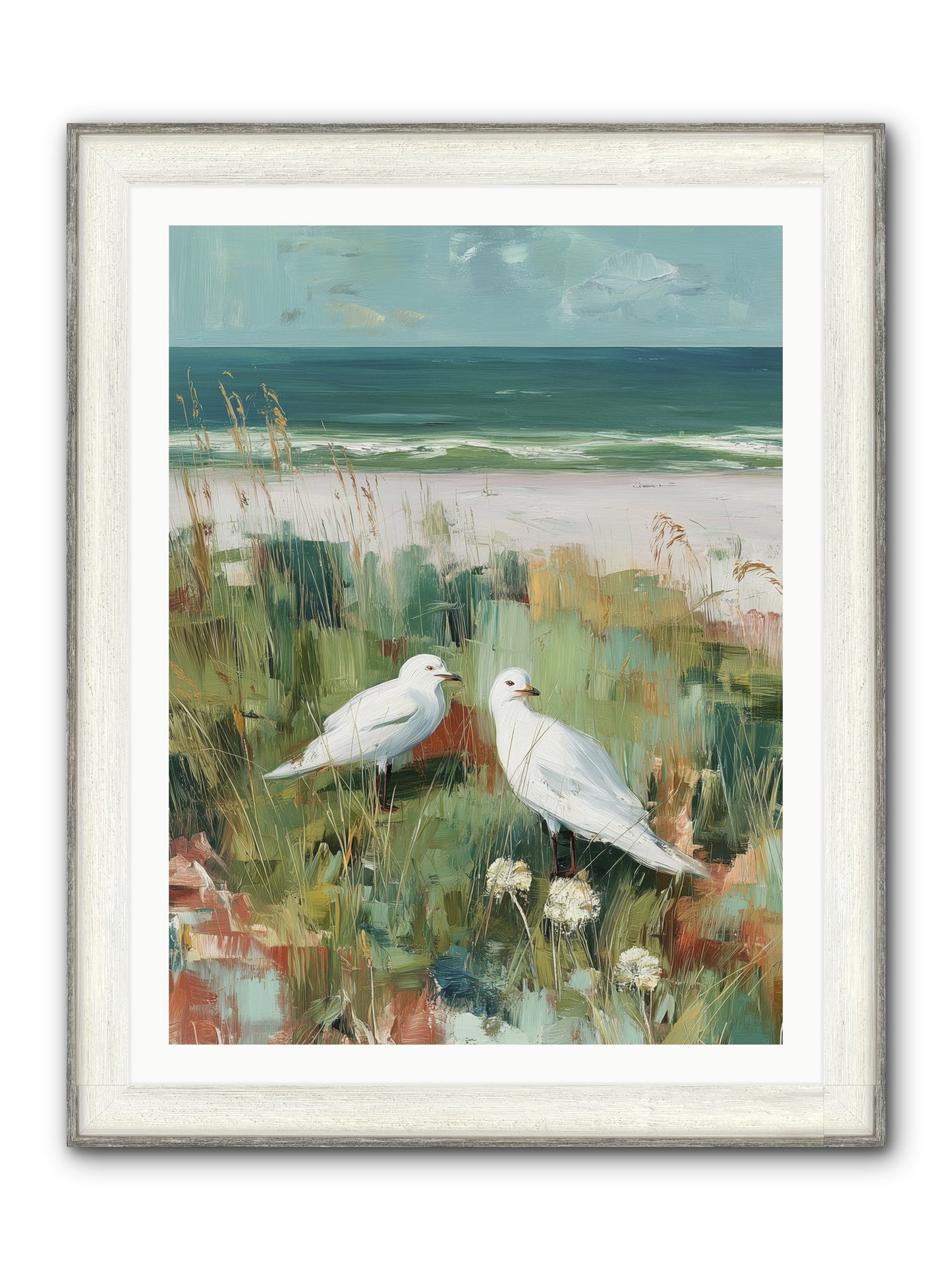 In Nature's Veil Framed Print - Driftwood White 30x40