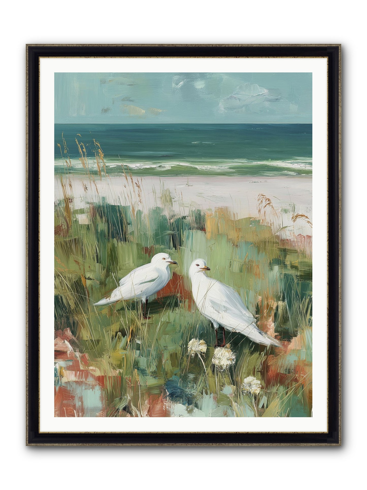In Nature's Veil Framed Print - Black & Gold 36x48