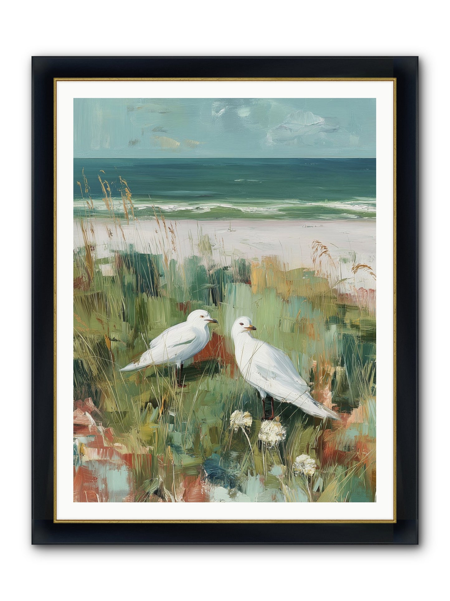 In Nature's Veil Framed Print - Wide Black w/Gold 36x48