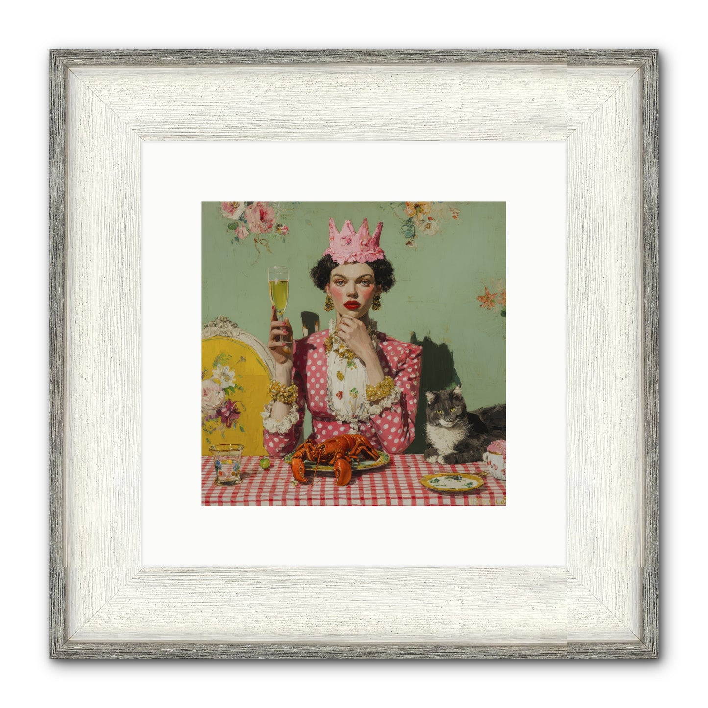 In Rooms of Gentle Rebellion Framed Print - Driftwood White 10x10