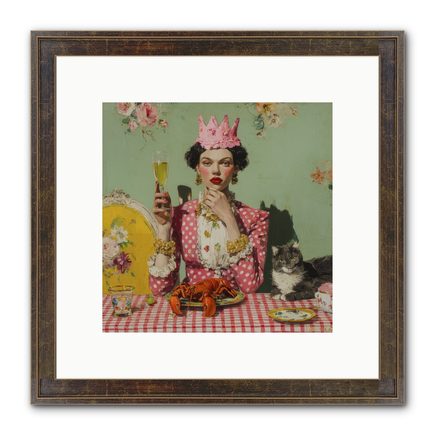 In Rooms of Gentle Rebellion Framed Print - Slimwoods Black/Gold 10x10