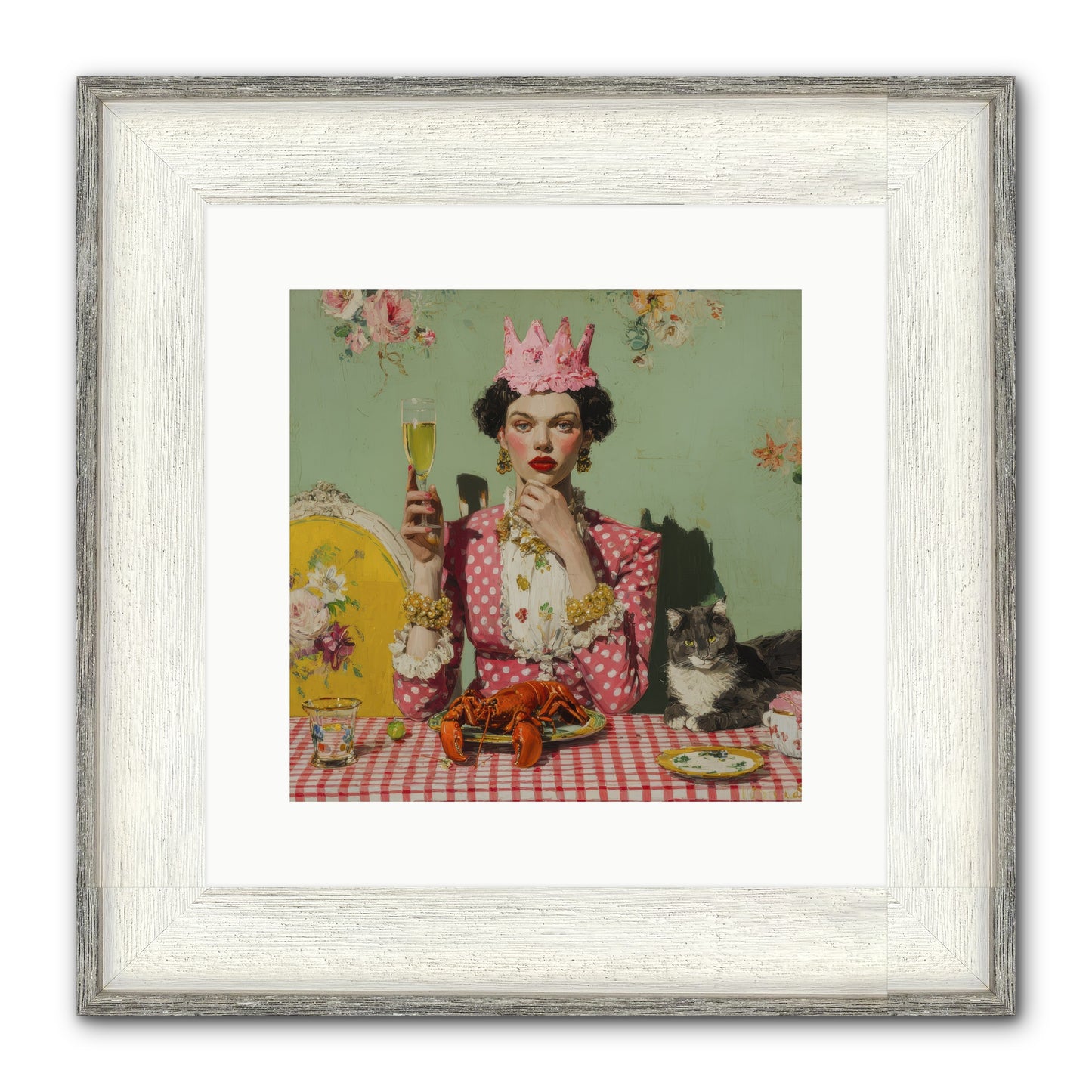 In Rooms of Gentle Rebellion Framed Print - Driftwood White 12x12