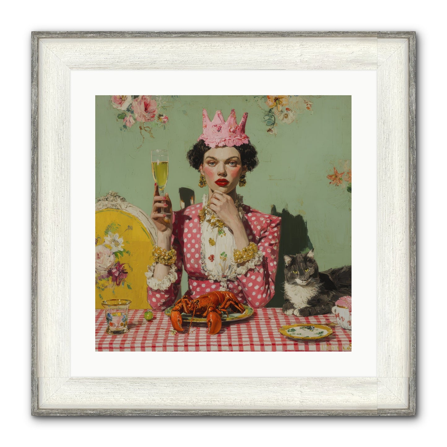 In Rooms of Gentle Rebellion Framed Print - Driftwood White 20x20