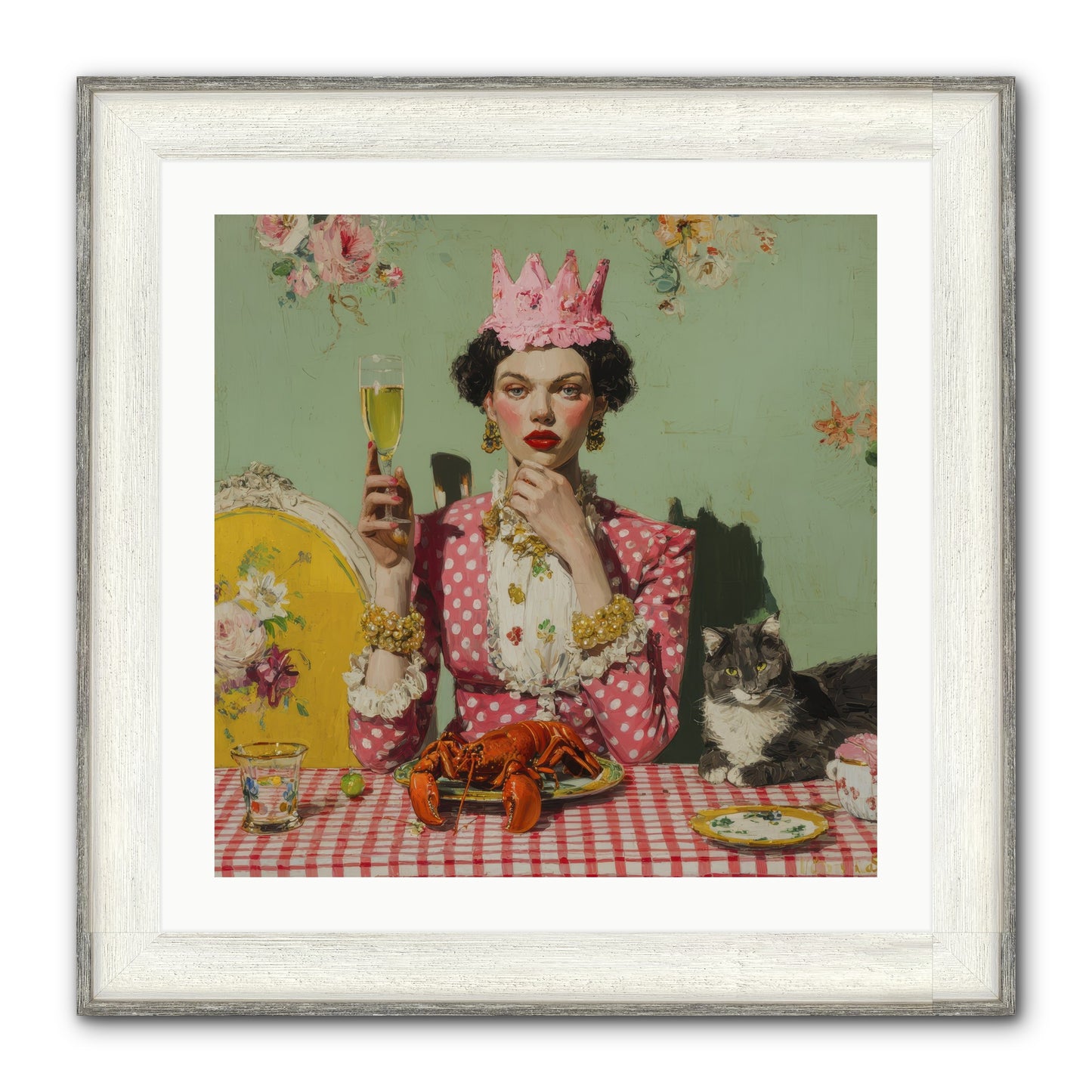 In Rooms of Gentle Rebellion Framed Print - Driftwood White 24x24