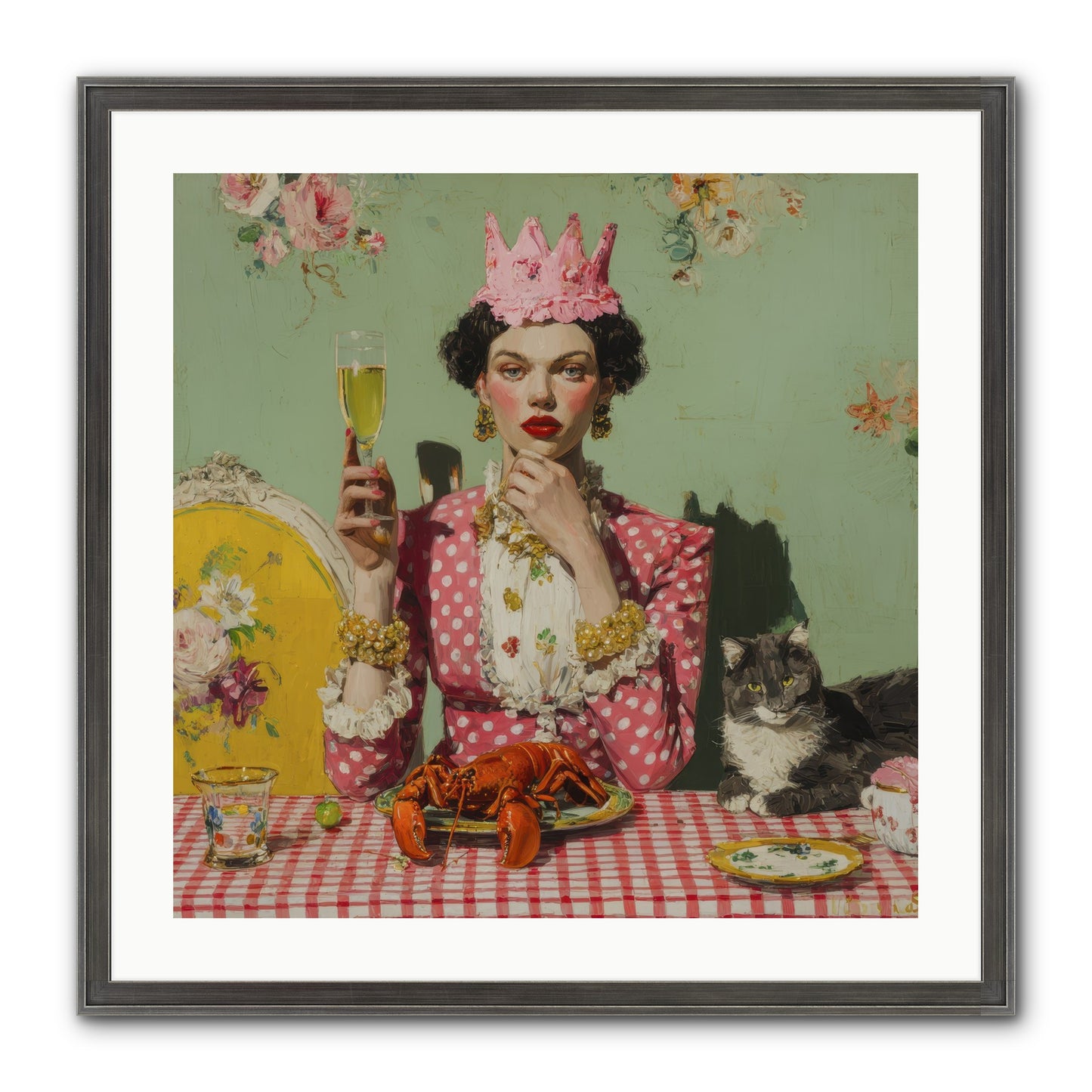 In Rooms of Gentle Rebellion Framed Print - Slimwoods Black/Silver 24x24