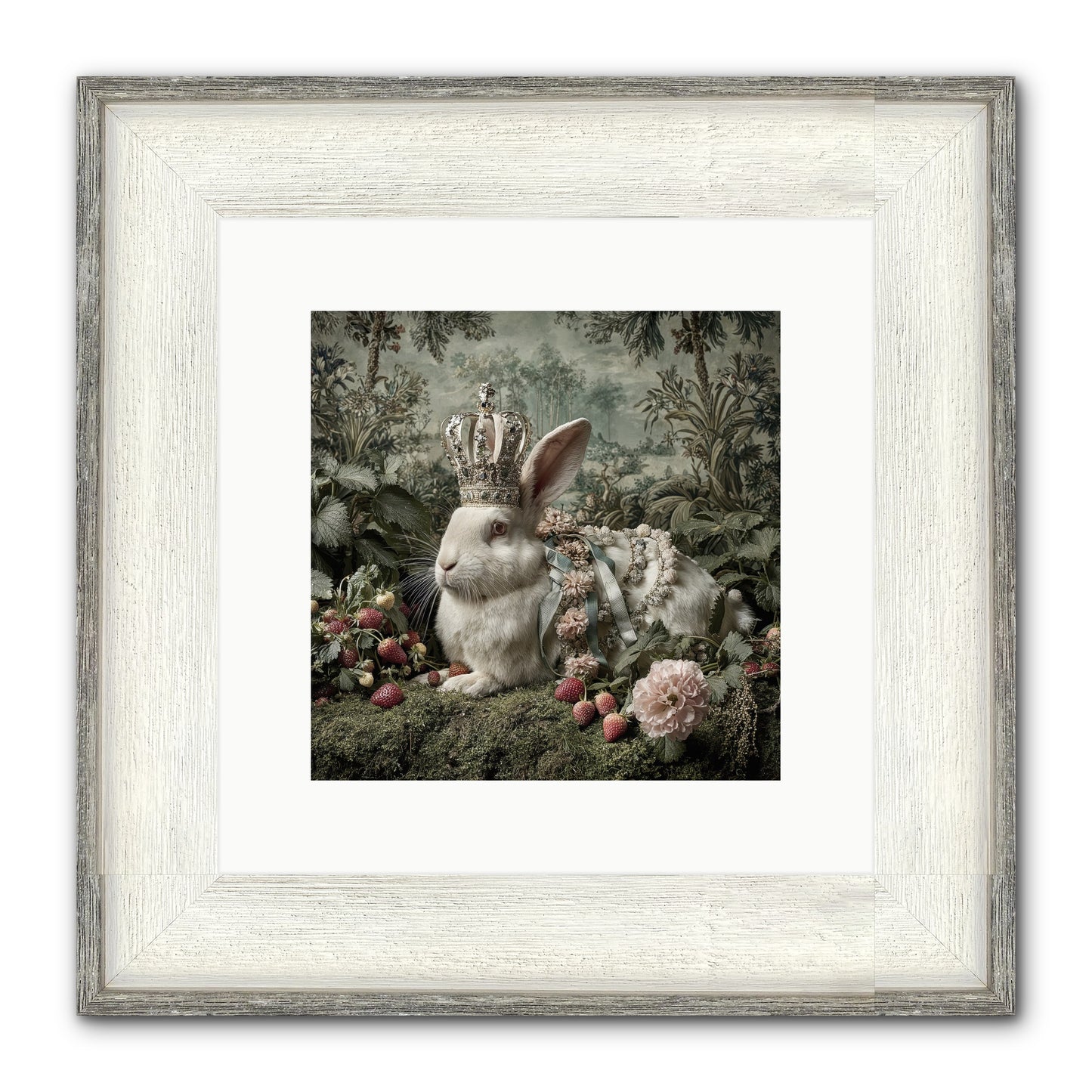 In Rooms of Golden Joy Framed Print - Driftwood White 10x10