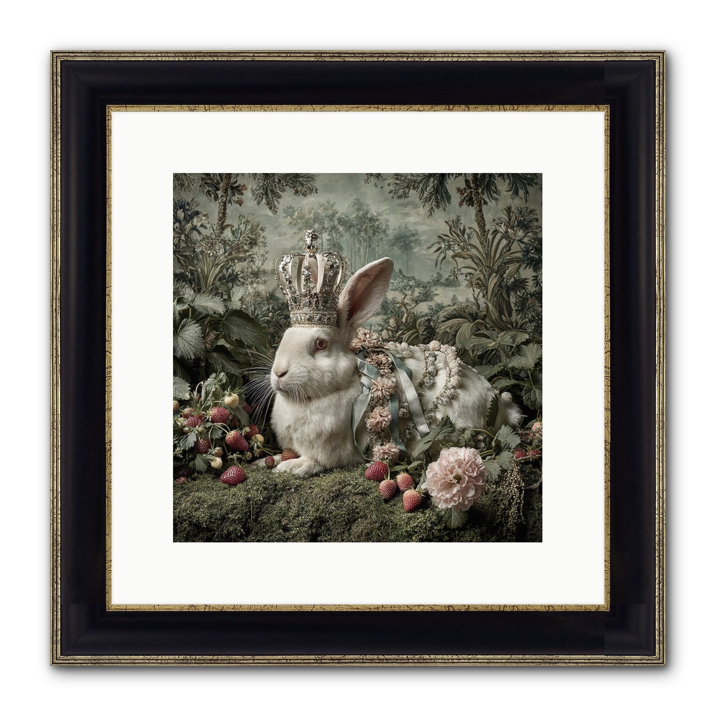 In Rooms of Golden Joy Framed Print - Black & Gold 12x12
