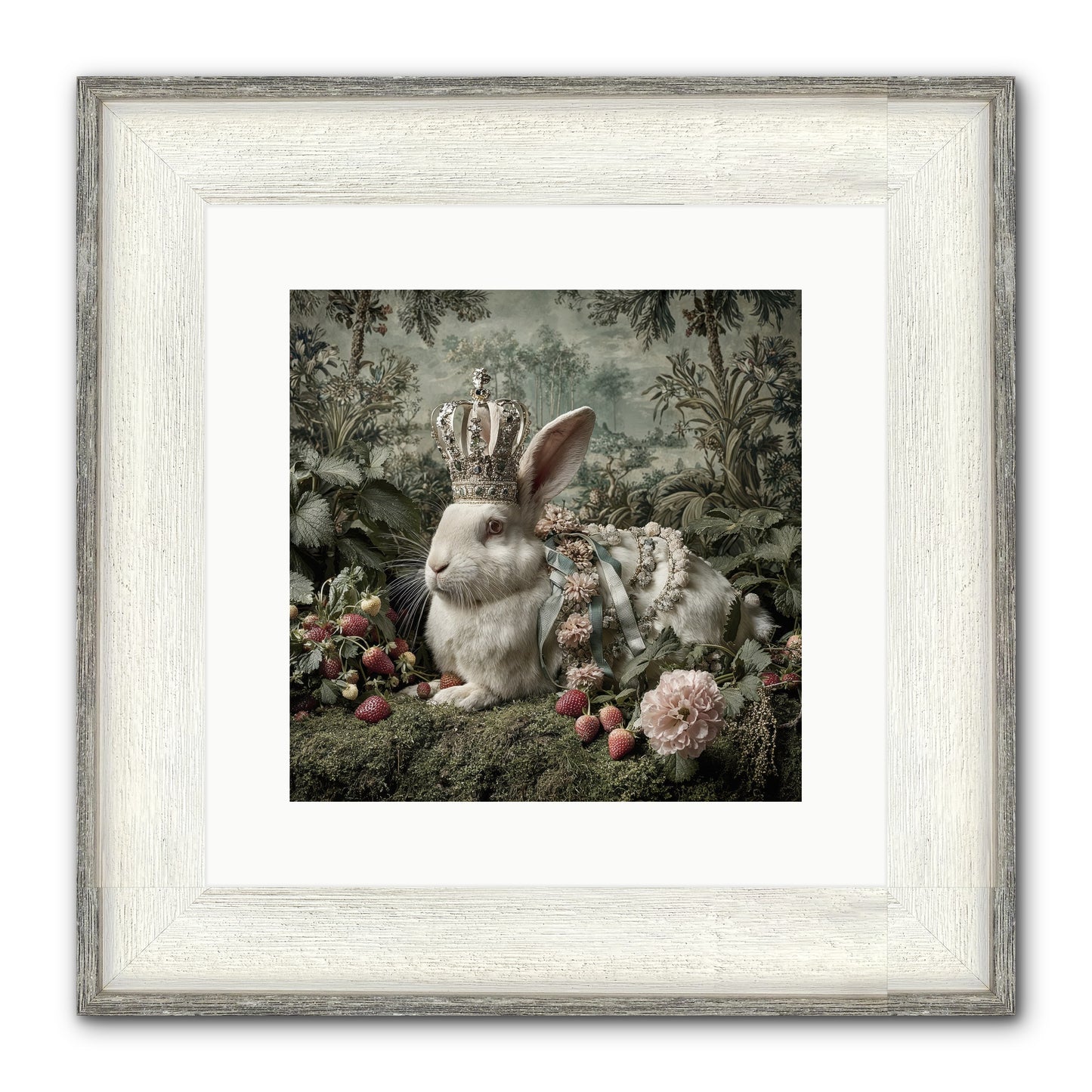 In Rooms of Golden Joy Framed Print - Driftwood White 12x12