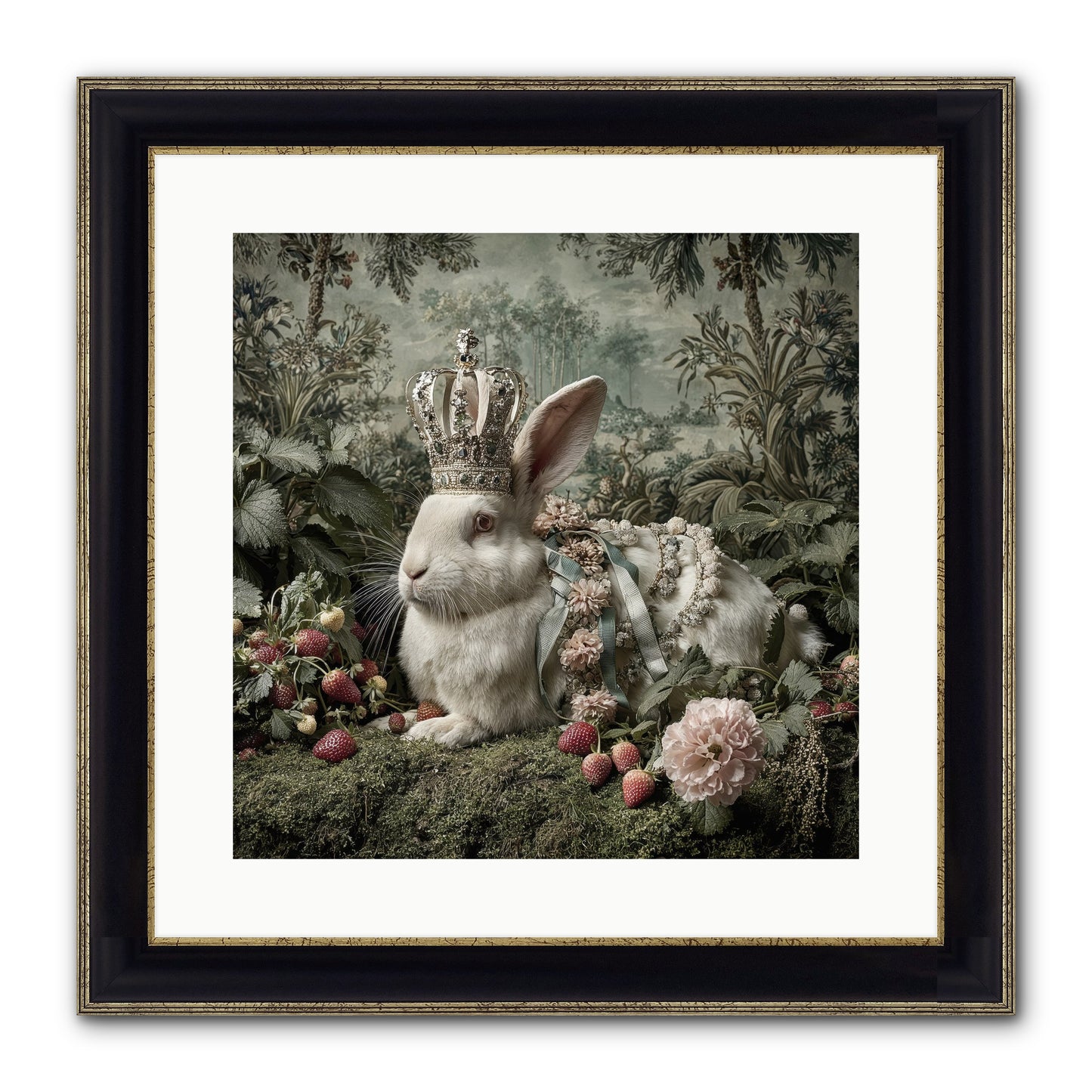 In Rooms of Golden Joy Framed Print - Black & Gold 16x16