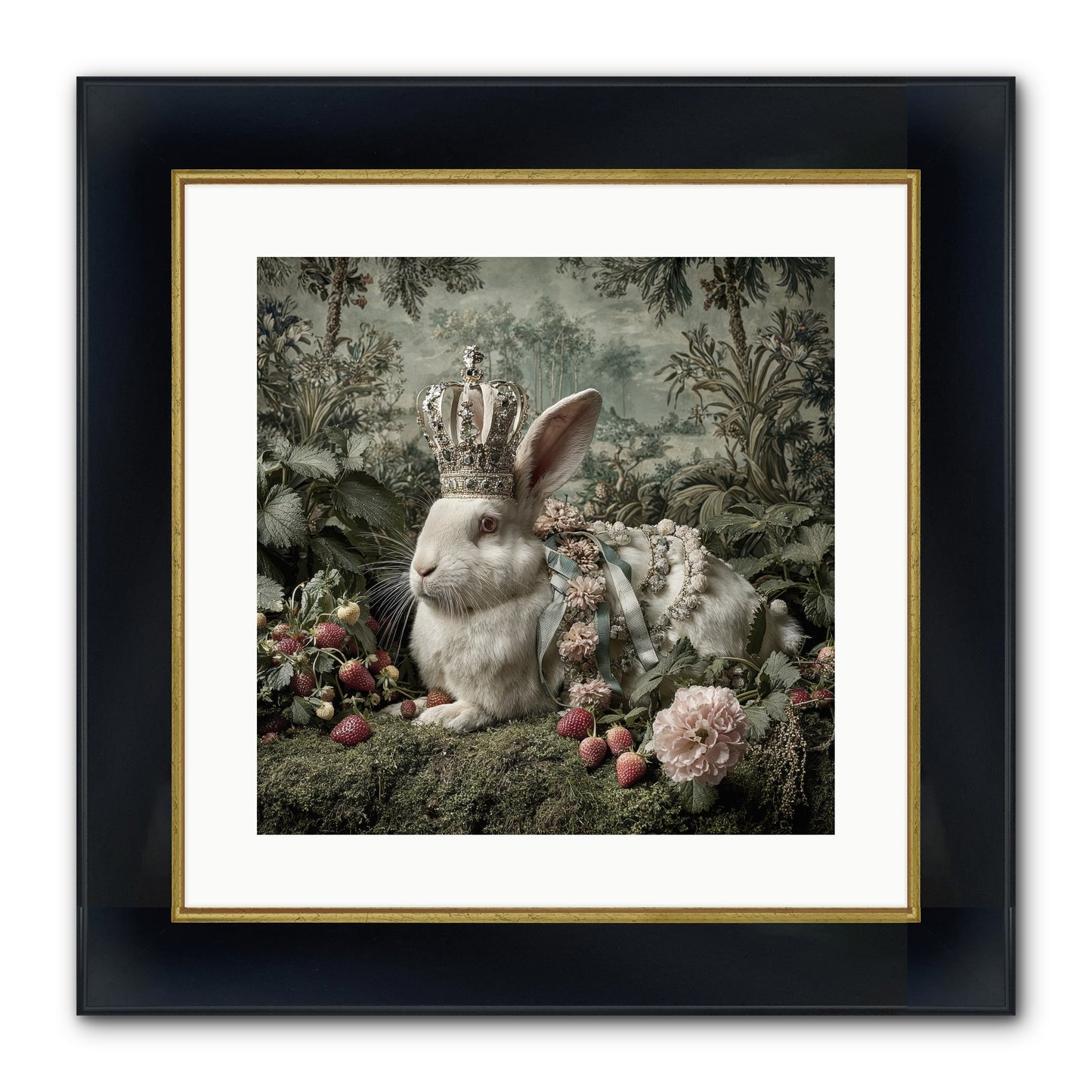 In Rooms of Golden Joy Framed Print - Wide Black w/Gold 16x16