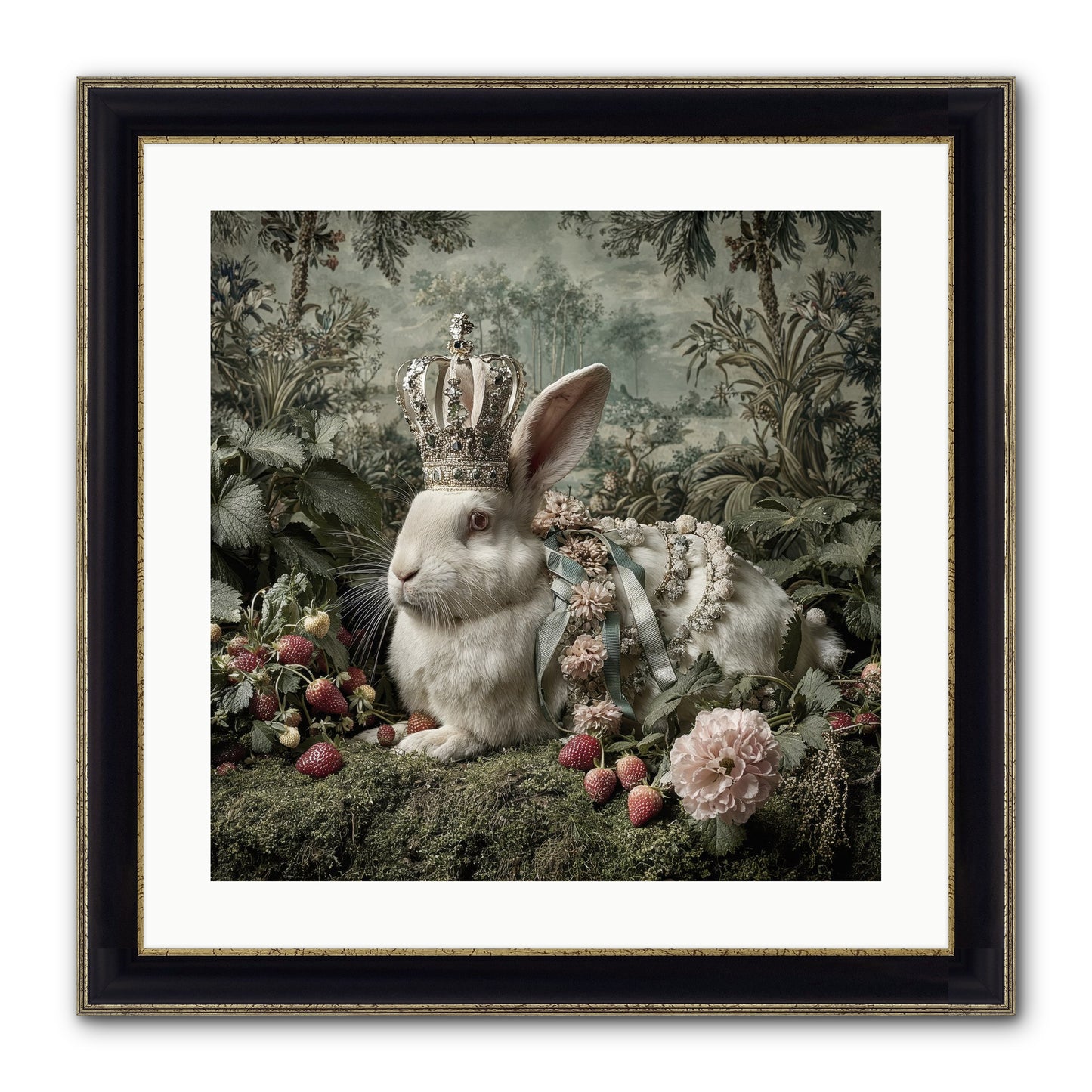In Rooms of Golden Joy Framed Print - Black & Gold 20x20
