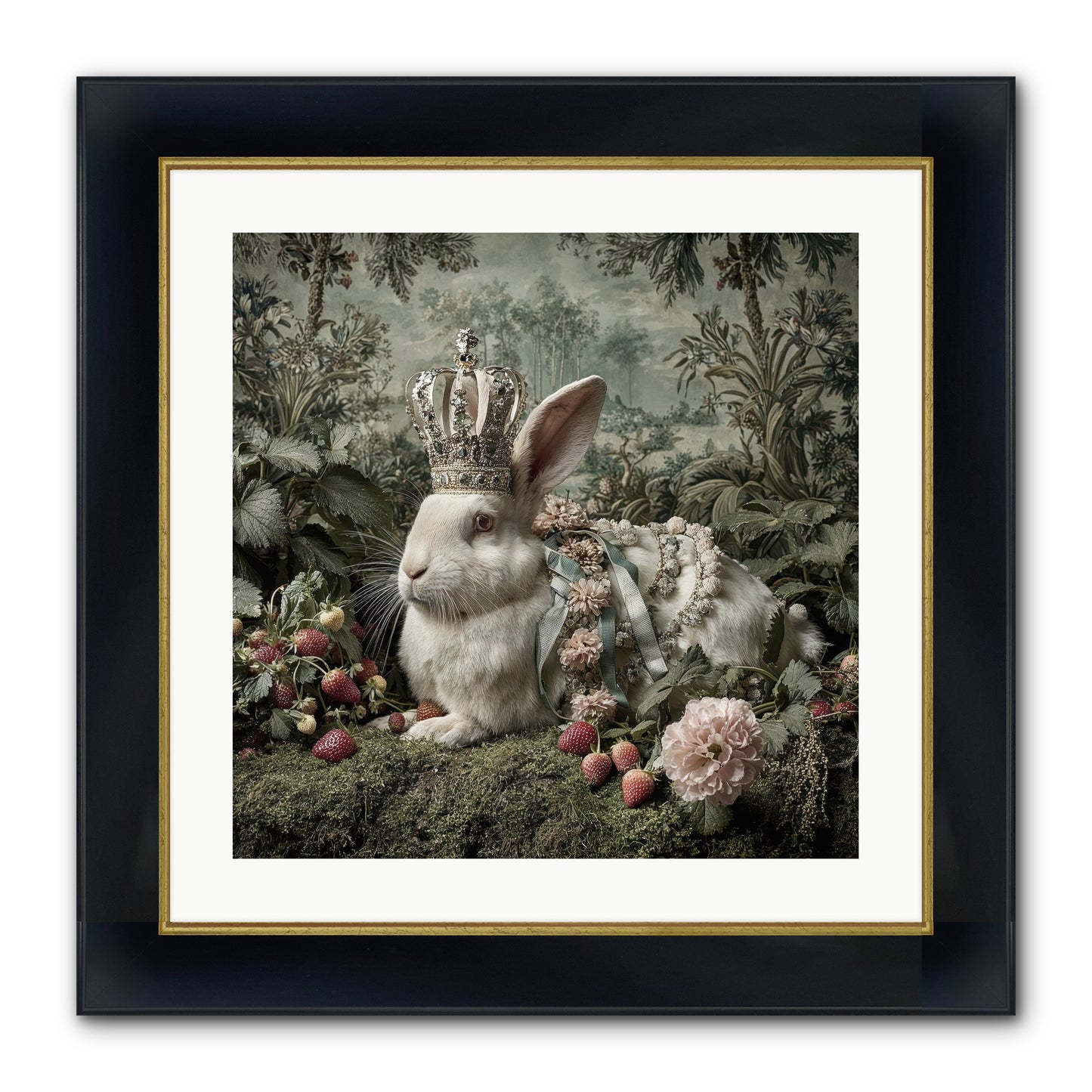 In Rooms of Golden Joy Framed Print - Wide Black w/Gold 20x20