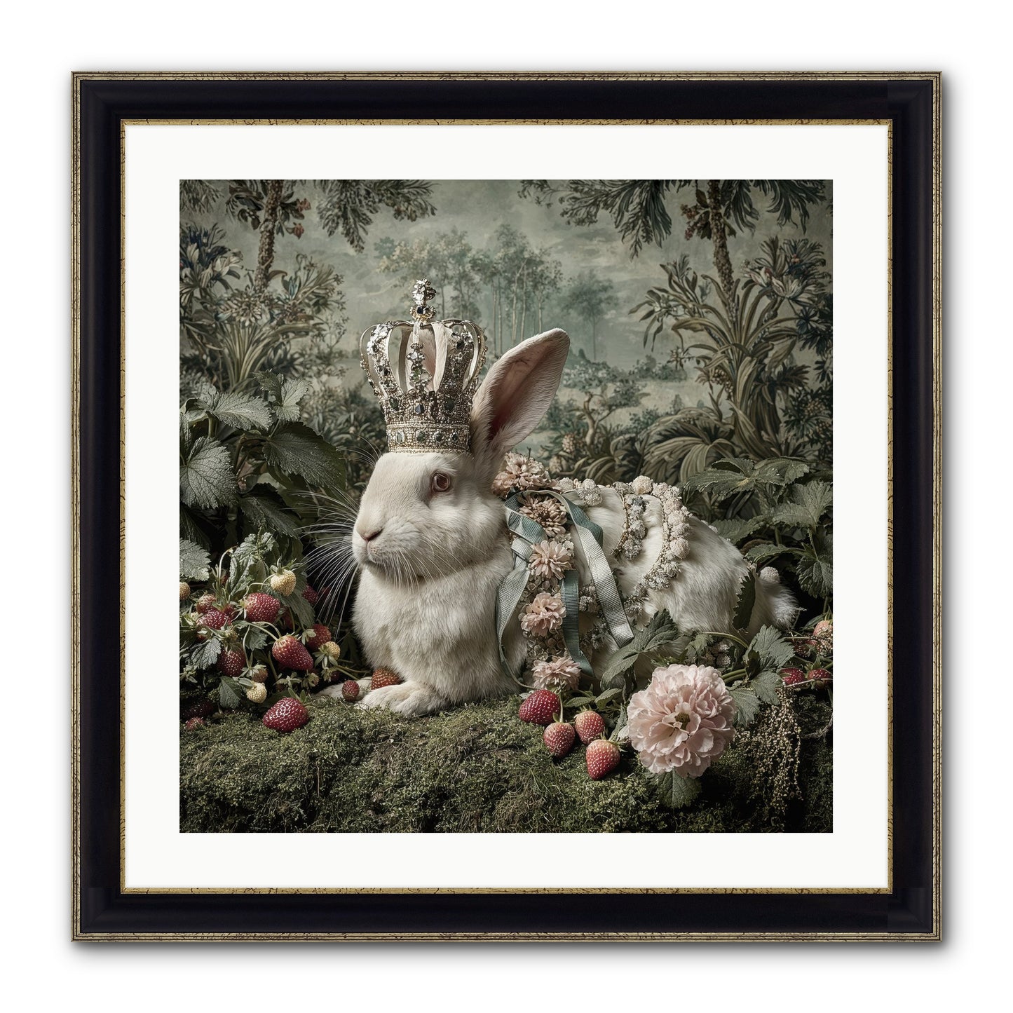 In Rooms of Golden Joy Framed Print - Black & Gold 24x24