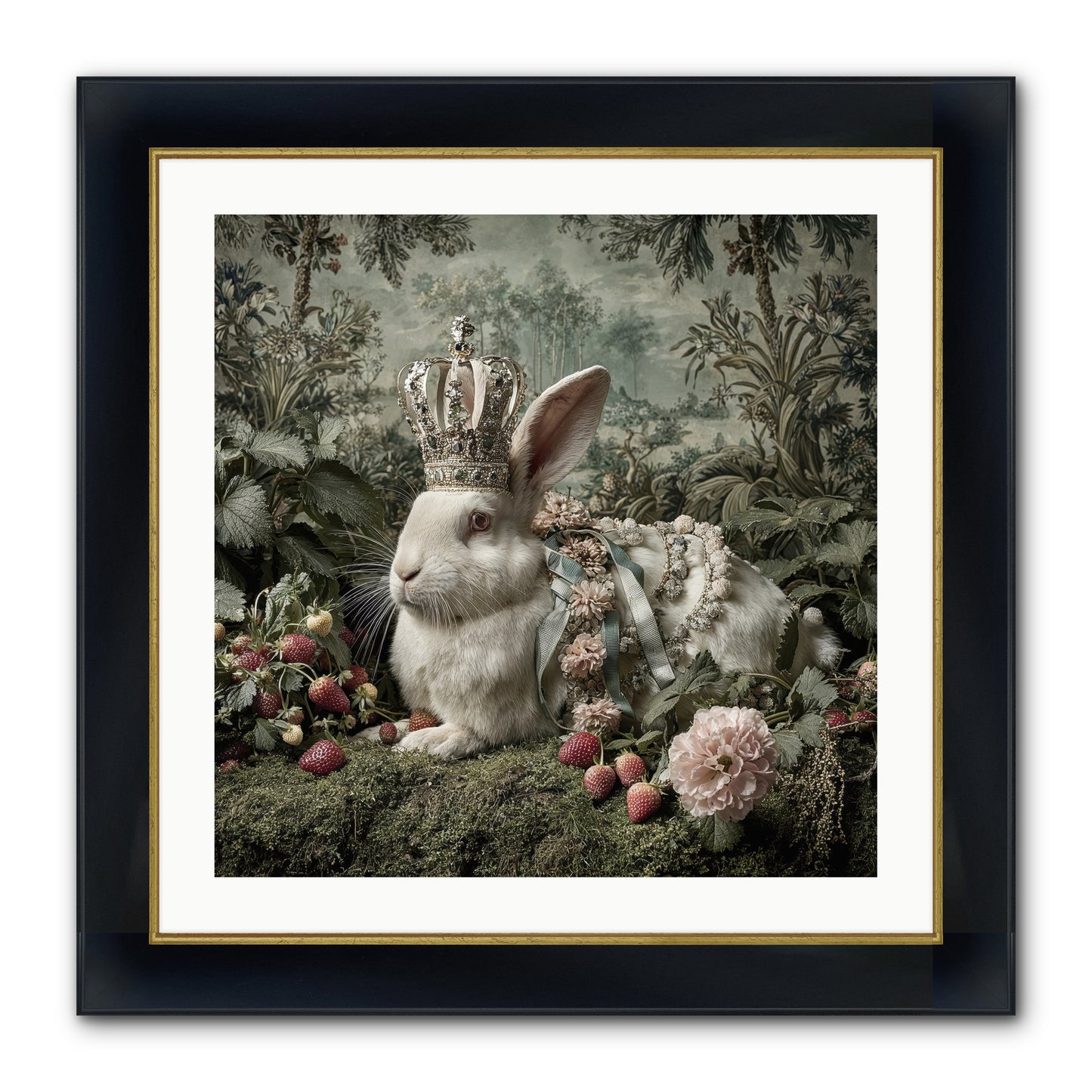 In Rooms of Golden Joy Framed Print - Wide Black w/Gold 24x24