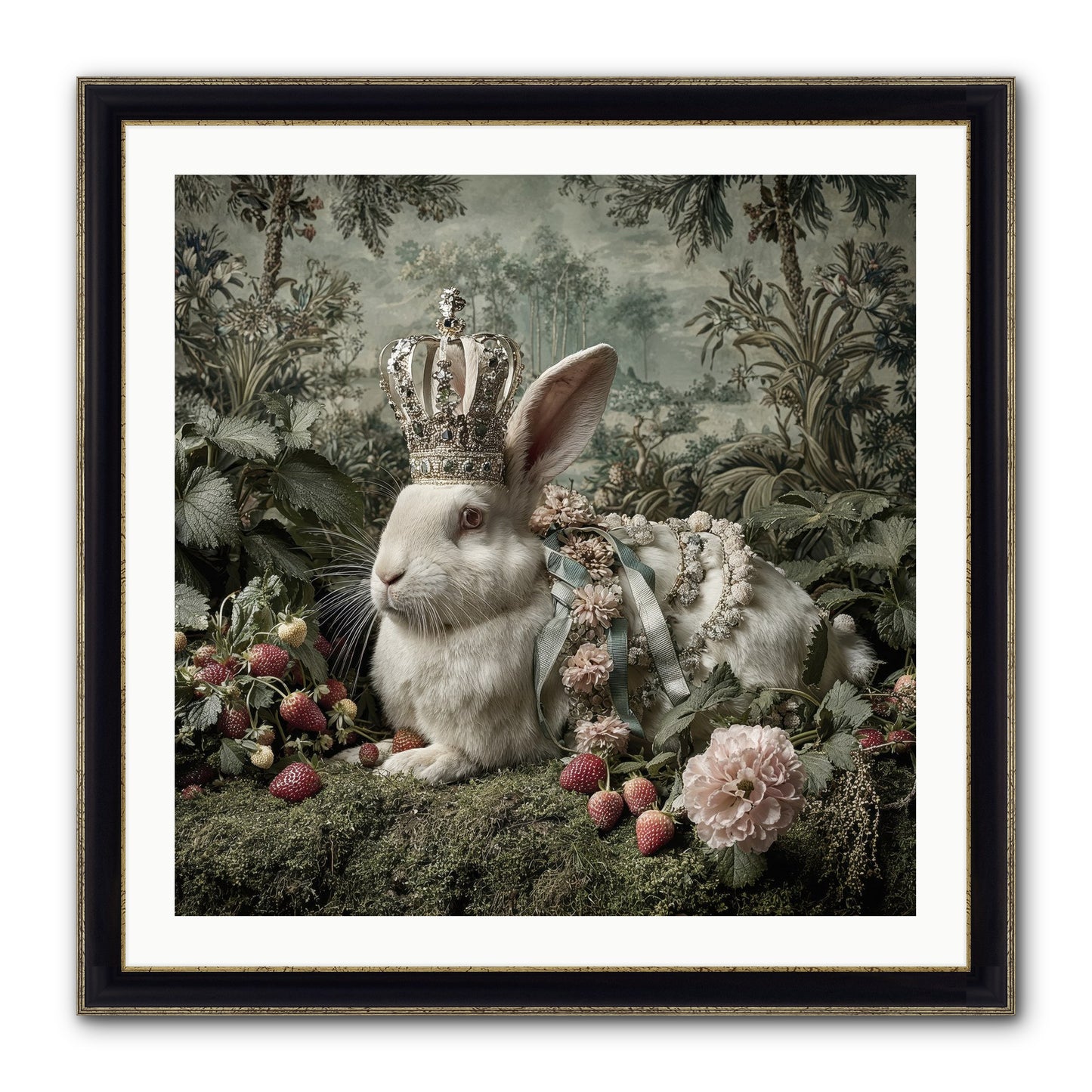 In Rooms of Golden Joy Framed Print - Black & Gold 30x30