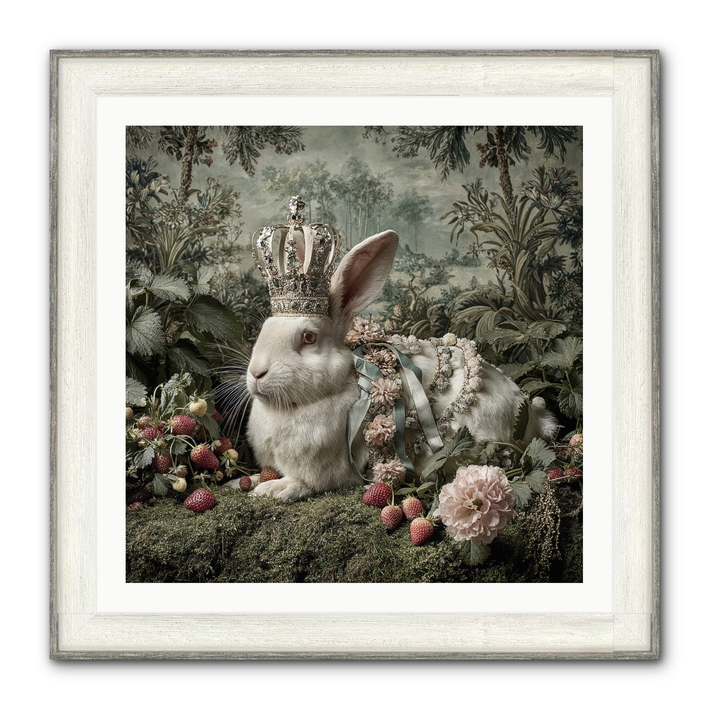 In Rooms of Golden Joy Framed Print - Driftwood White 30x30