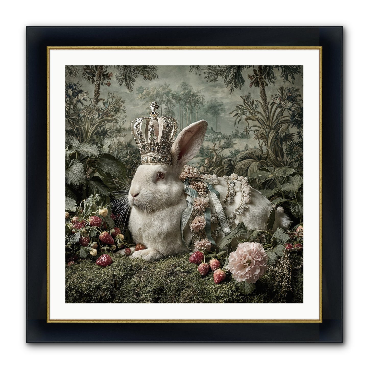 In Rooms of Golden Joy Framed Print - Wide Black w/Gold 30x30
