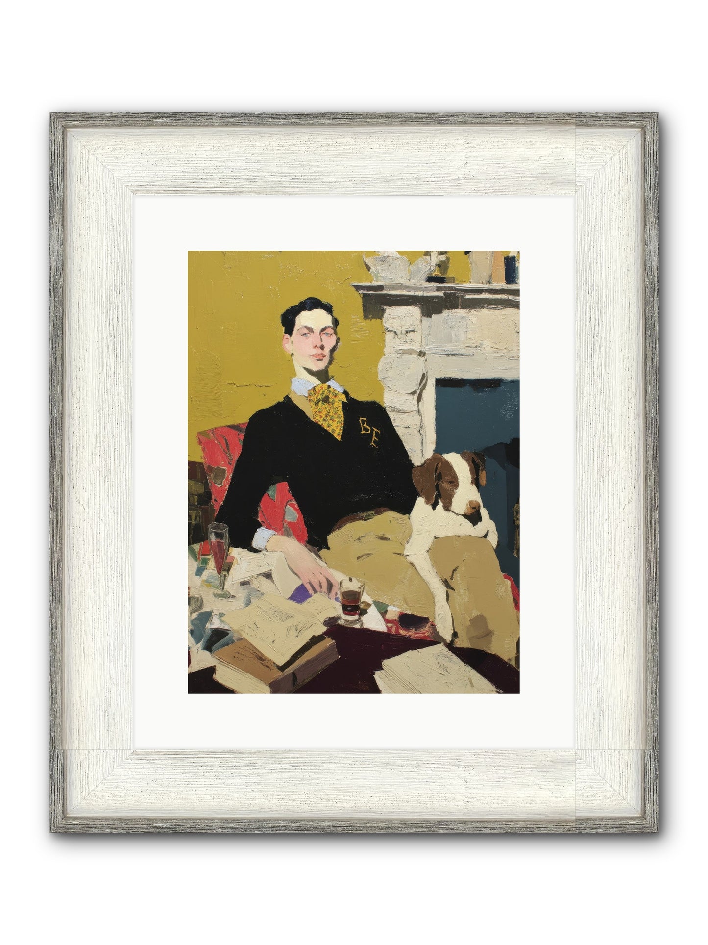 In Rooms of Quiet Waiting Framed Print - Driftwood White 12x16