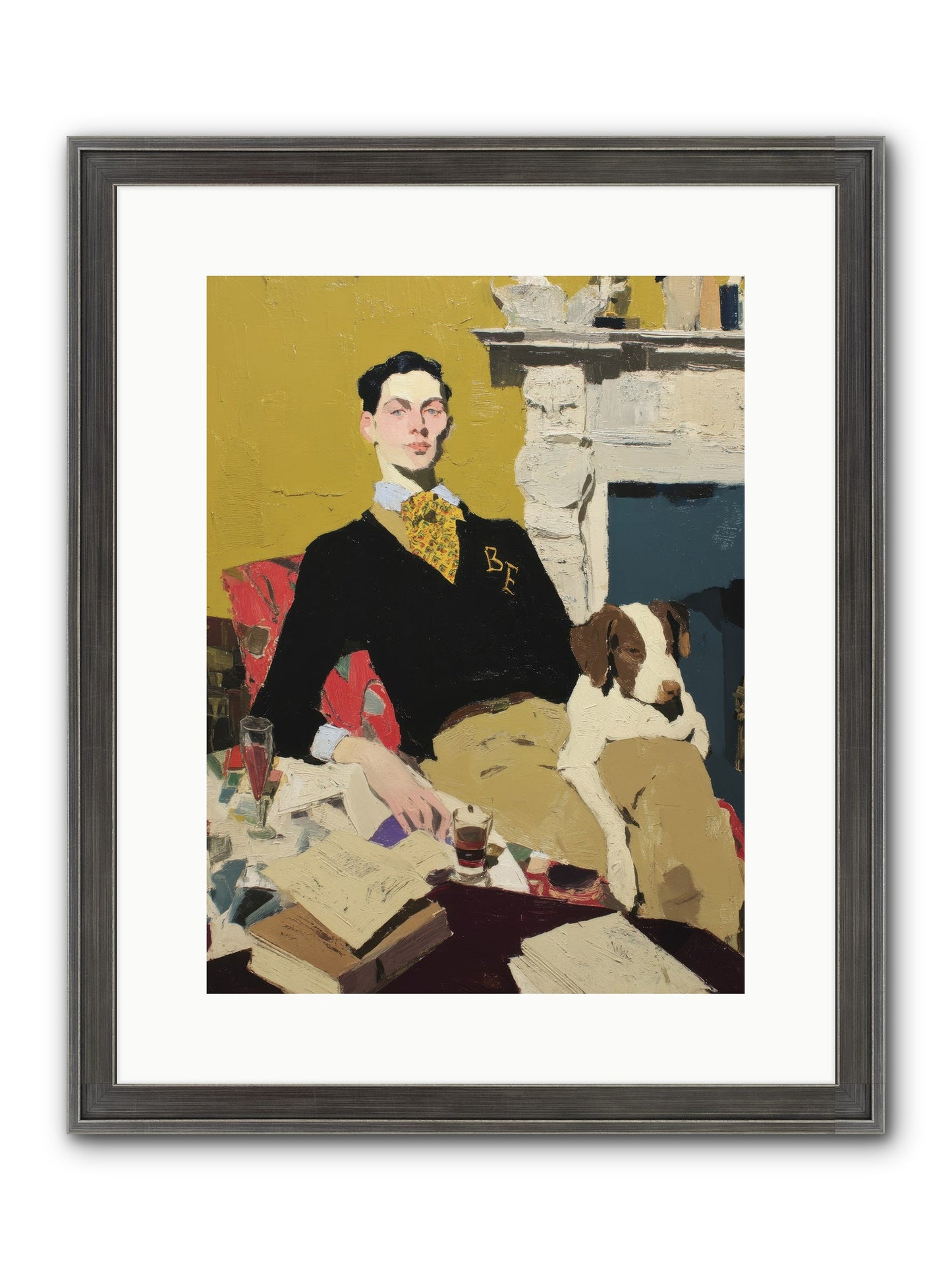 In Rooms of Quiet Waiting Framed Print - Slimwoods Black/Silver 12x16