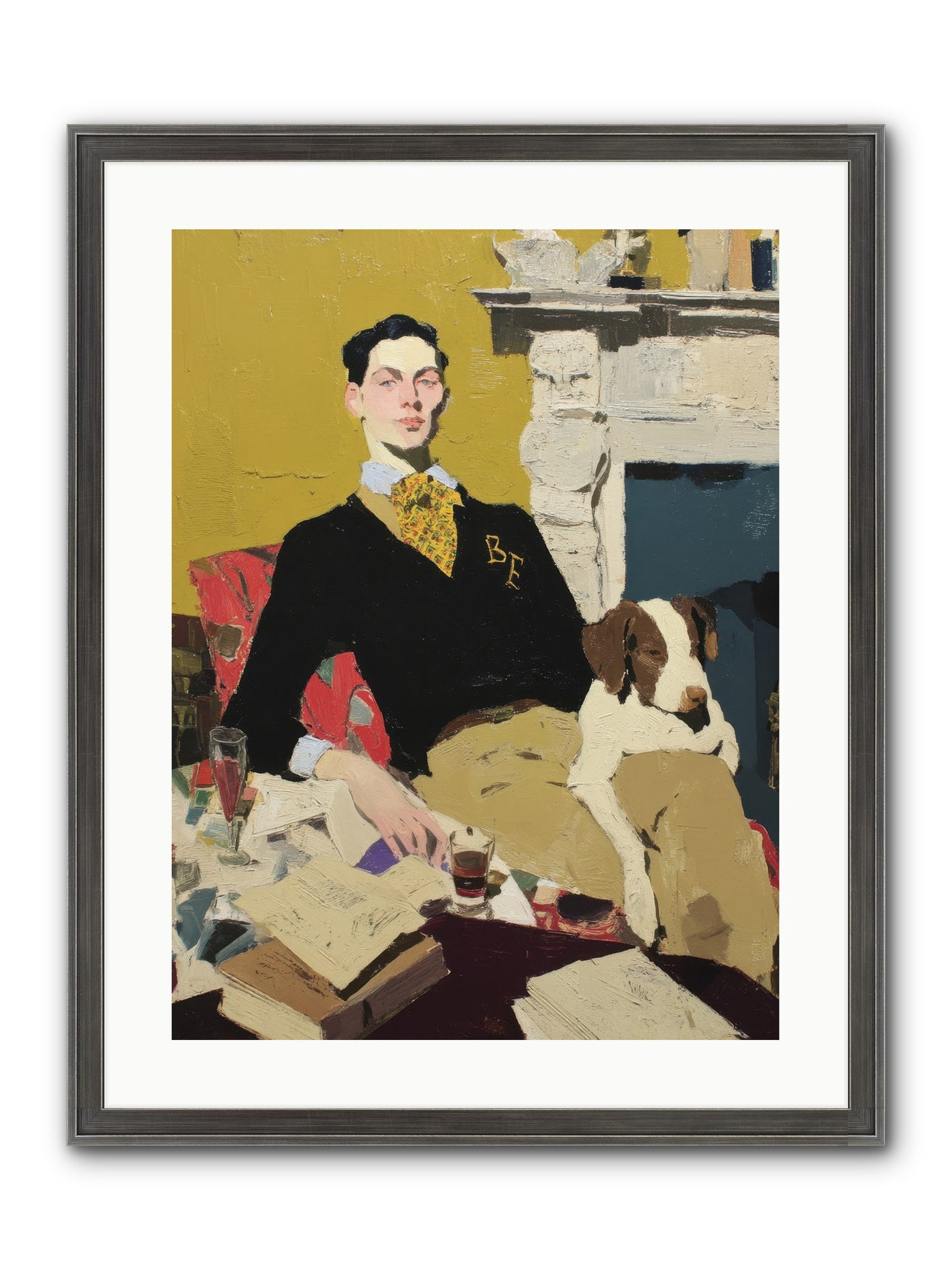 In Rooms of Quiet Waiting Framed Print - Slimwoods Black/Silver 18x24