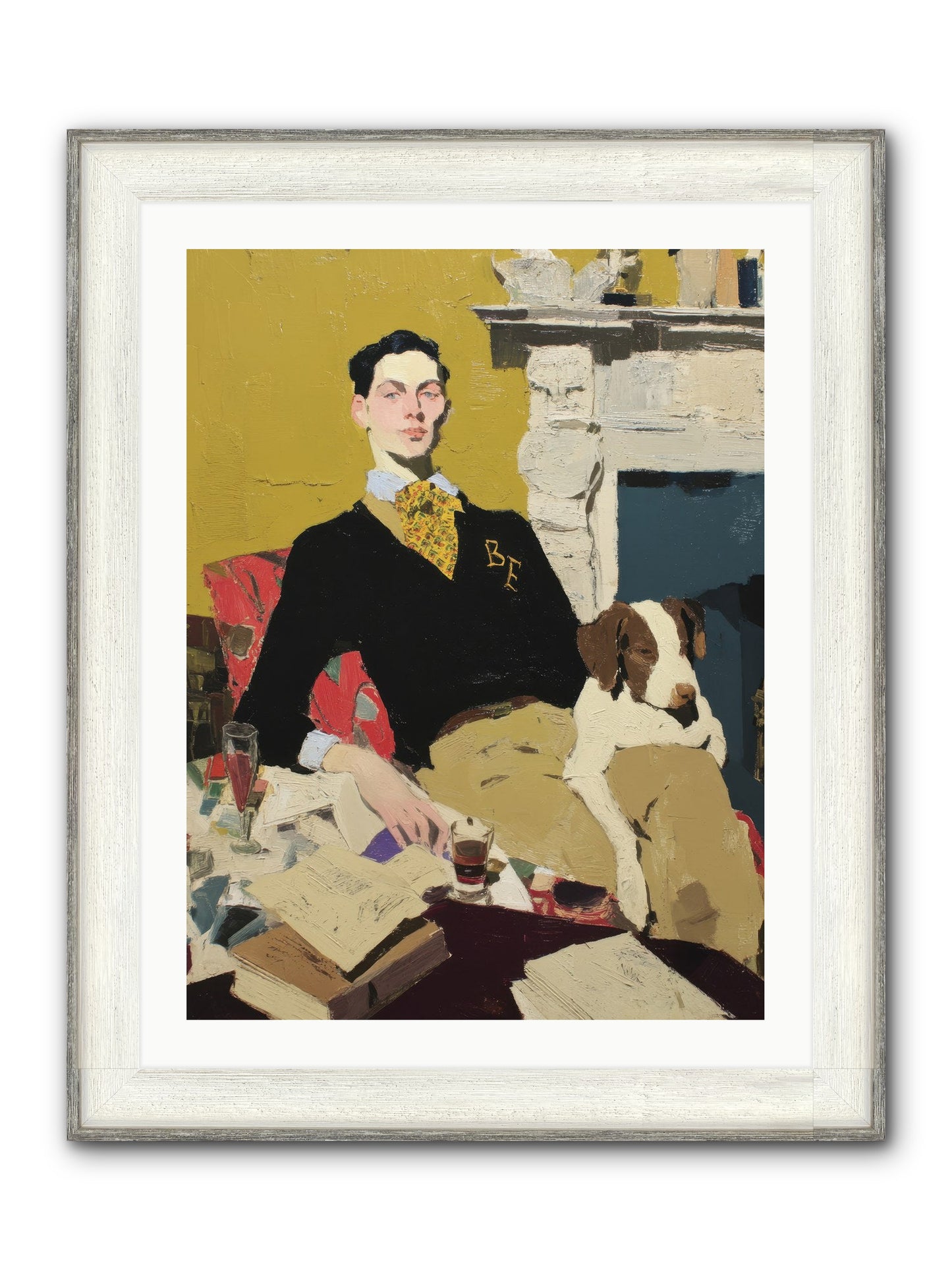In Rooms of Quiet Waiting Framed Print - Driftwood White 24x32