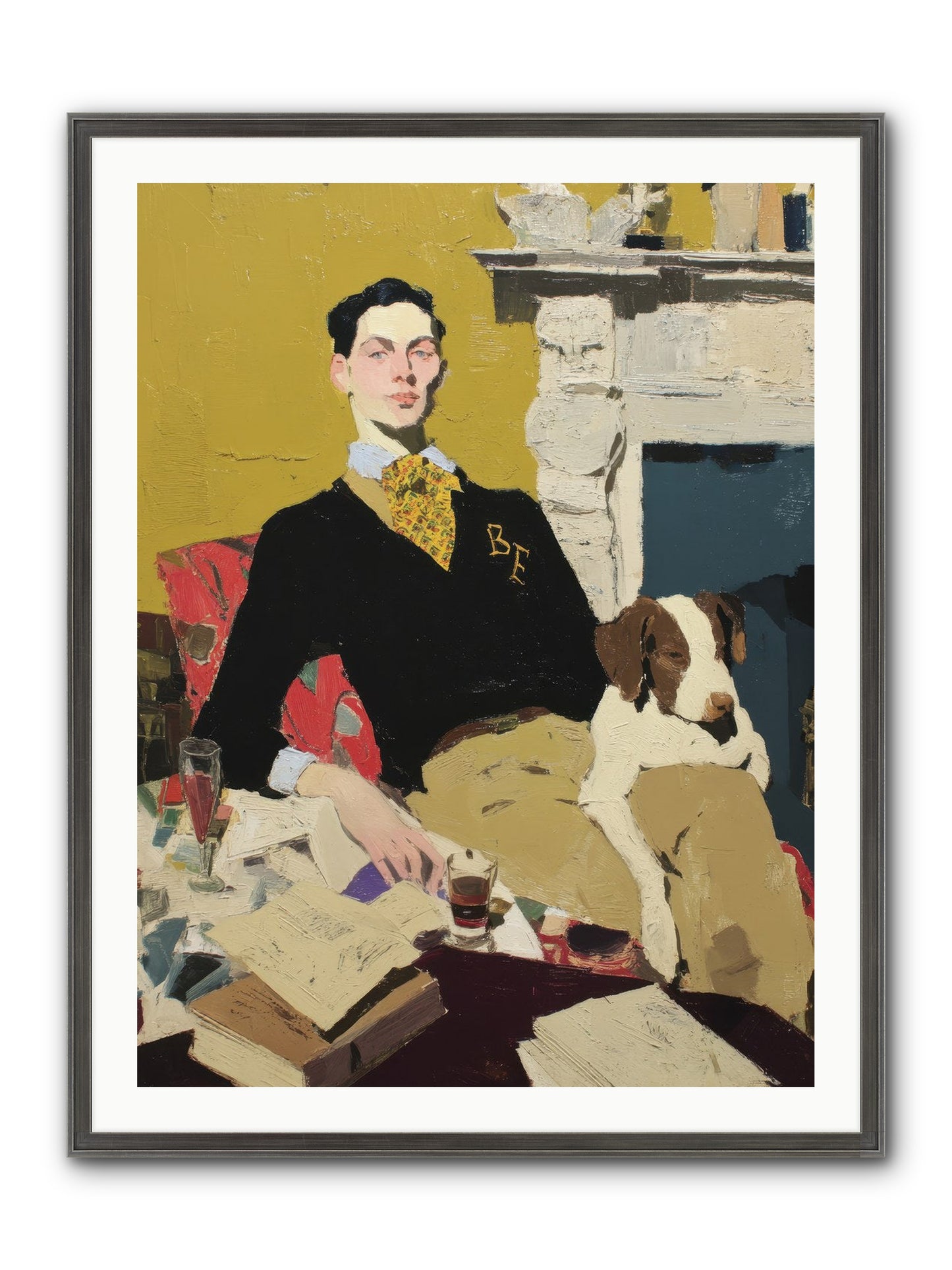 In Rooms of Quiet Waiting Framed Print - Slimwoods Black/Silver 30x40
