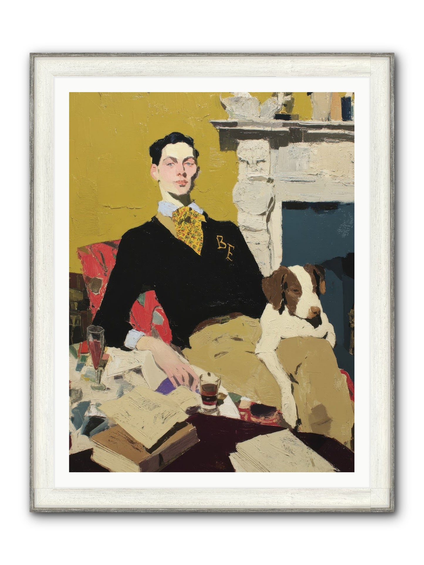 In Rooms of Quiet Waiting Framed Print - Driftwood White 36x48