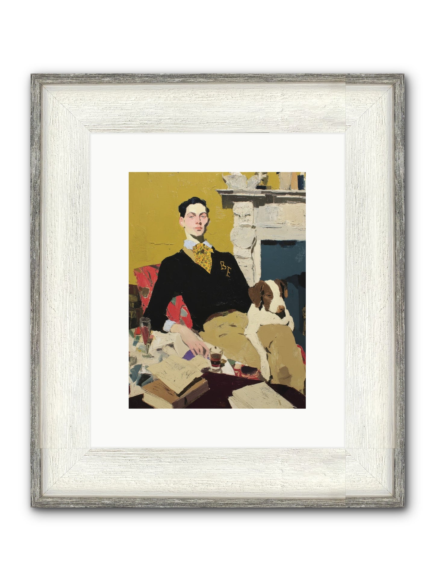 In Rooms of Quiet Waiting Framed Print - Driftwood White 9x12