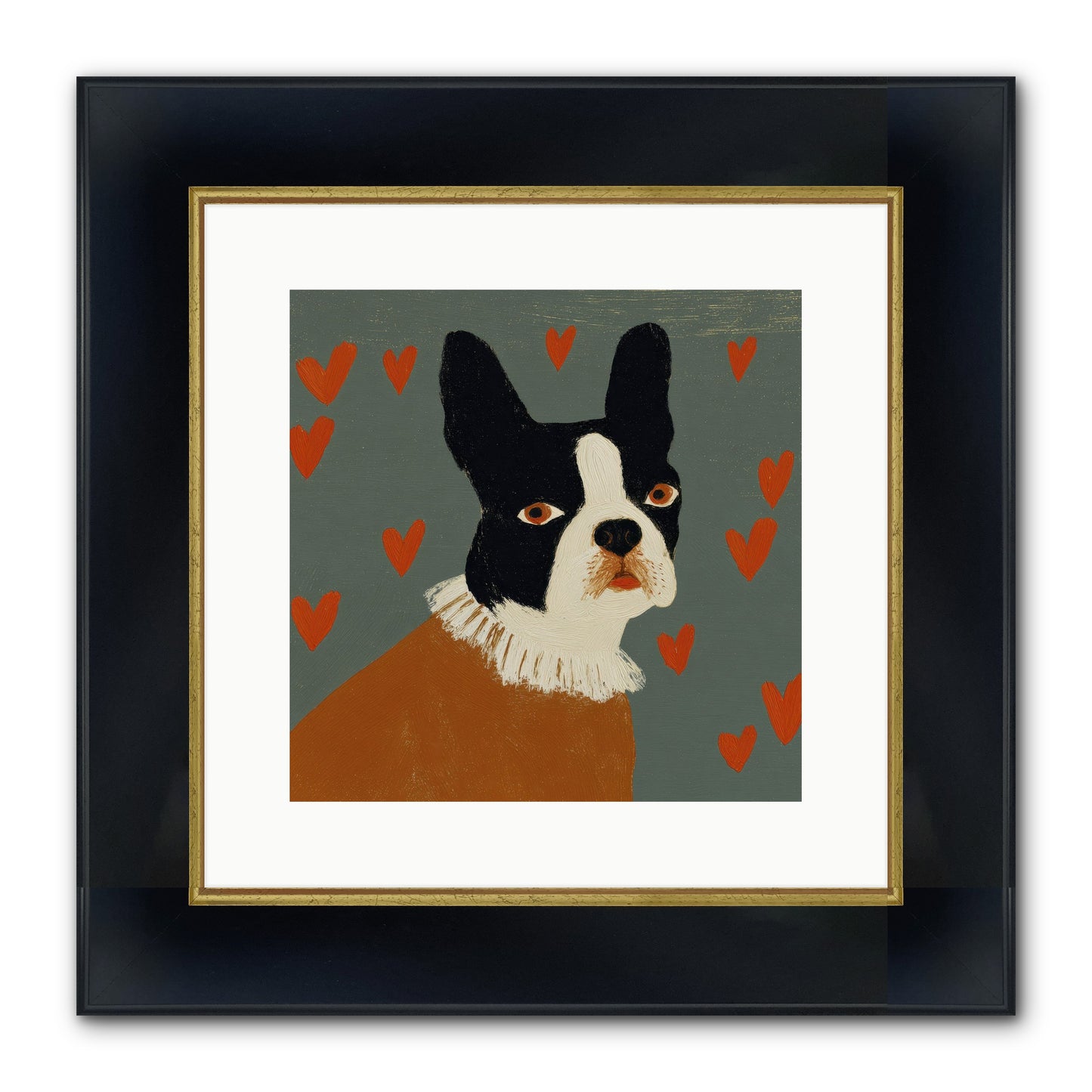 In The Company Of Kindred Spirits Framed Print - Wide Black w/Gold 12x12