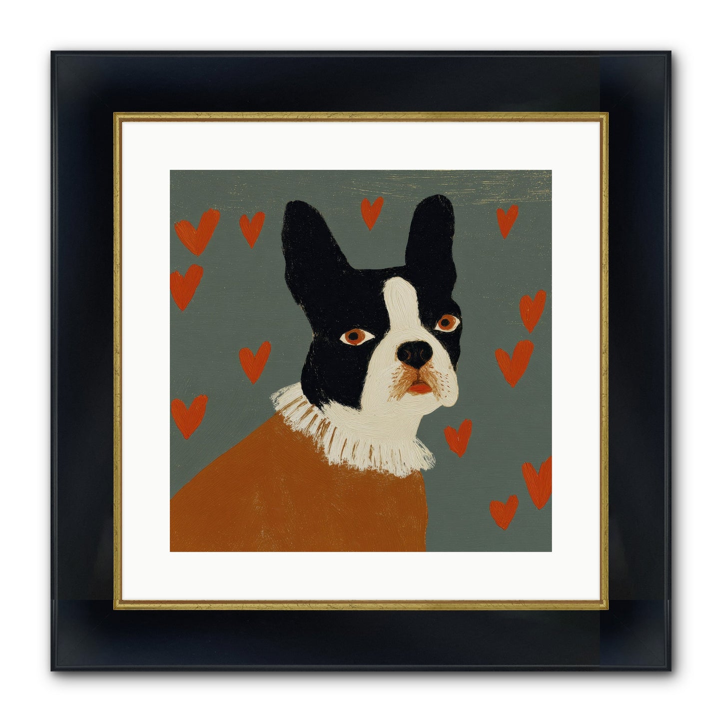 In The Company Of Kindred Spirits Framed Print - Wide Black w/Gold 16x16