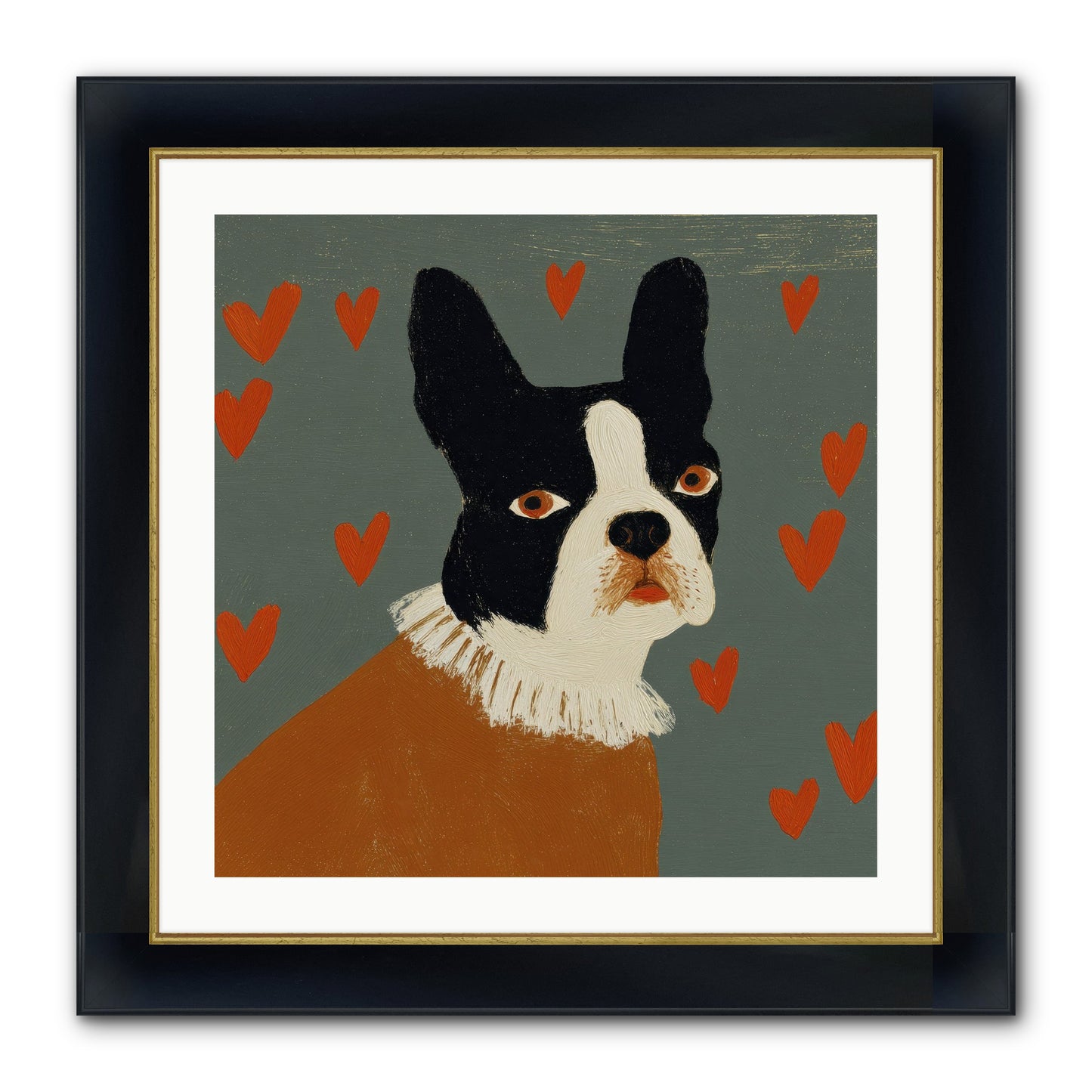 In The Company Of Kindred Spirits Framed Print - Wide Black w/Gold 24x24