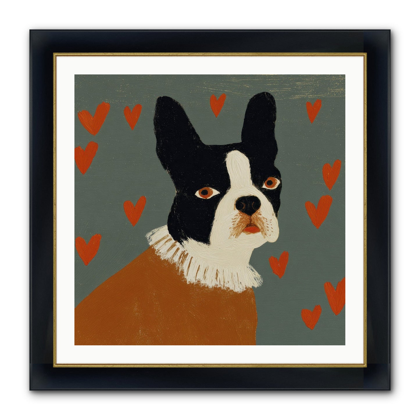 In The Company Of Kindred Spirits Framed Print - Wide Black w/Gold 30x30