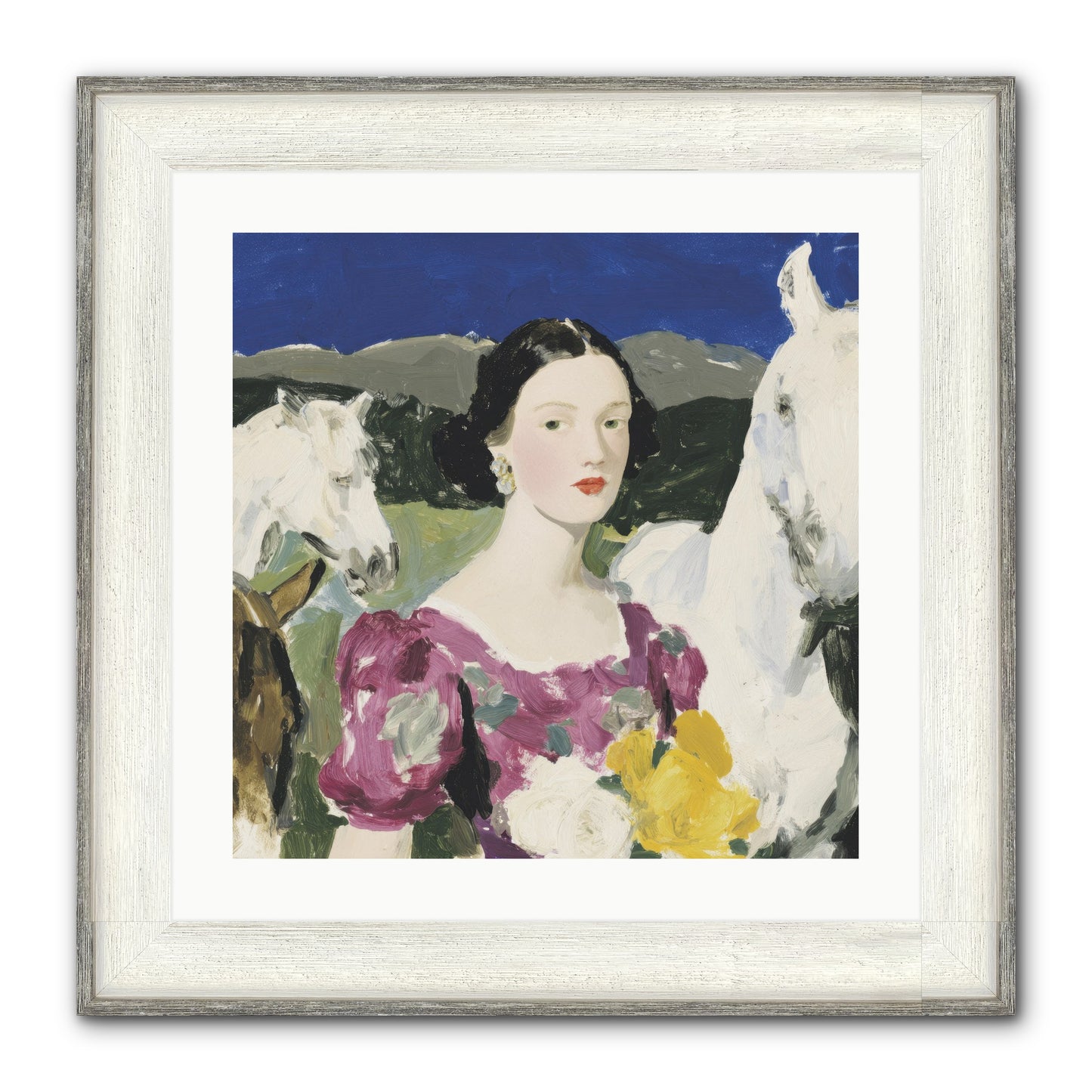 In The Dream Landscape Framed Print - Driftwood White 20x20
