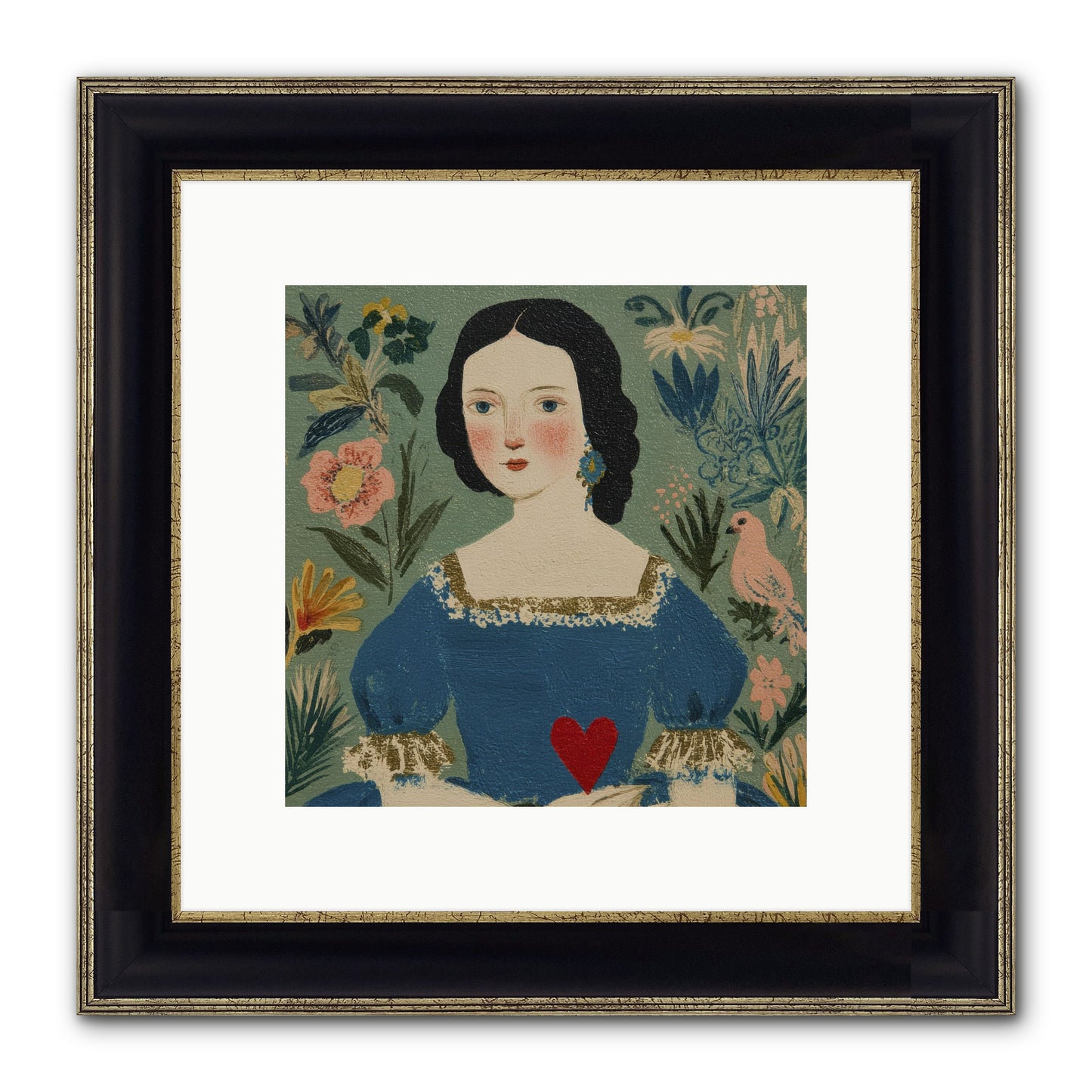 In The Garden Of Lasting Bonds Framed Print - Black & Gold 10x10