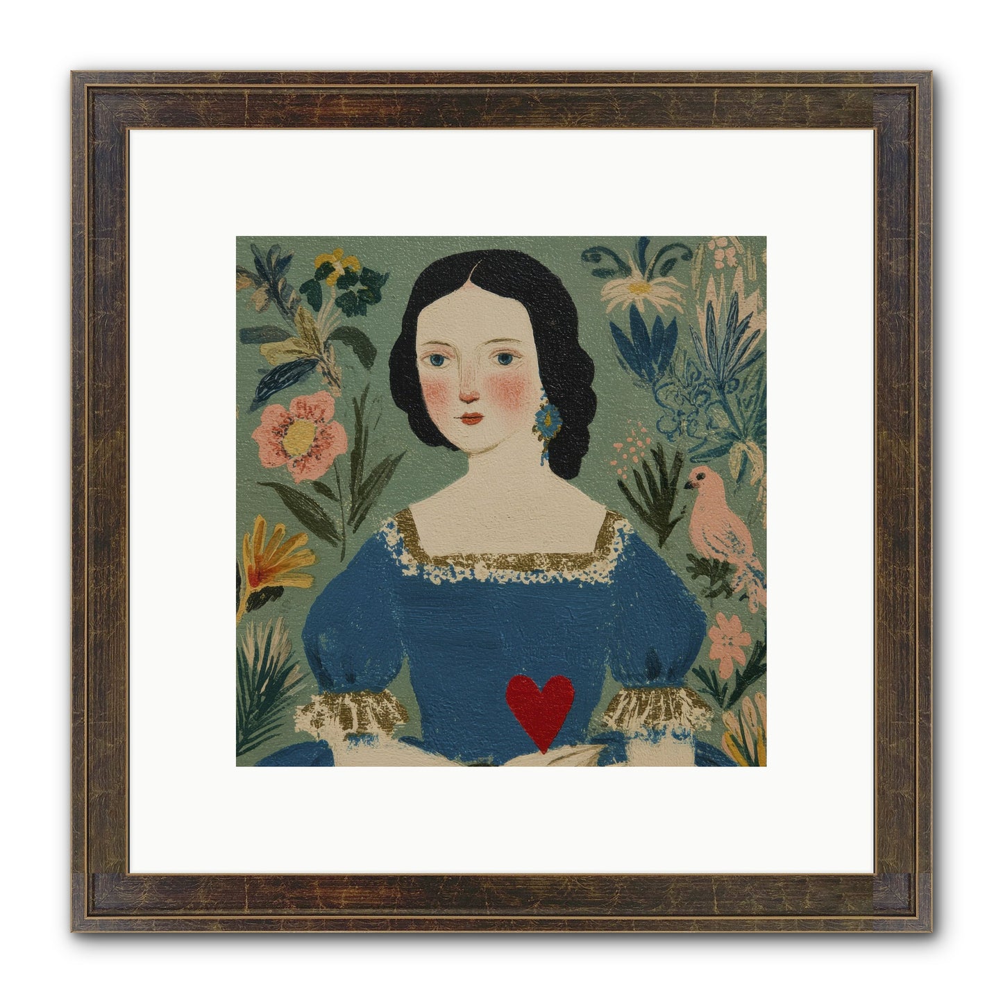 In The Garden Of Lasting Bonds Framed Print - Slimwoods Black/Gold 10x10