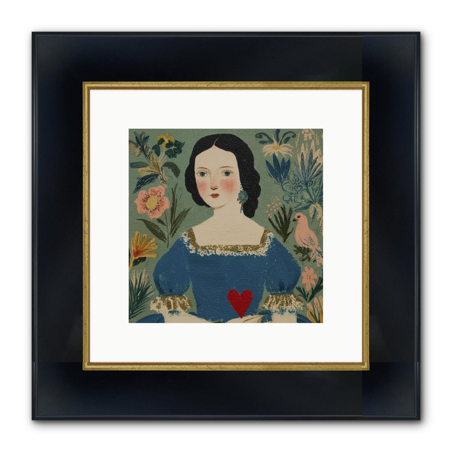 In The Garden Of Lasting Bonds Framed Print - Wide Black w/Gold 10x10