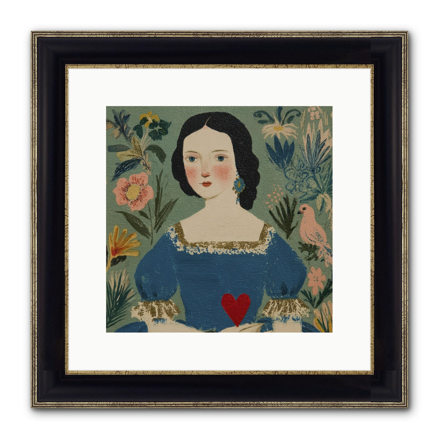 In The Garden Of Lasting Bonds Framed Print - Black & Gold 12x12