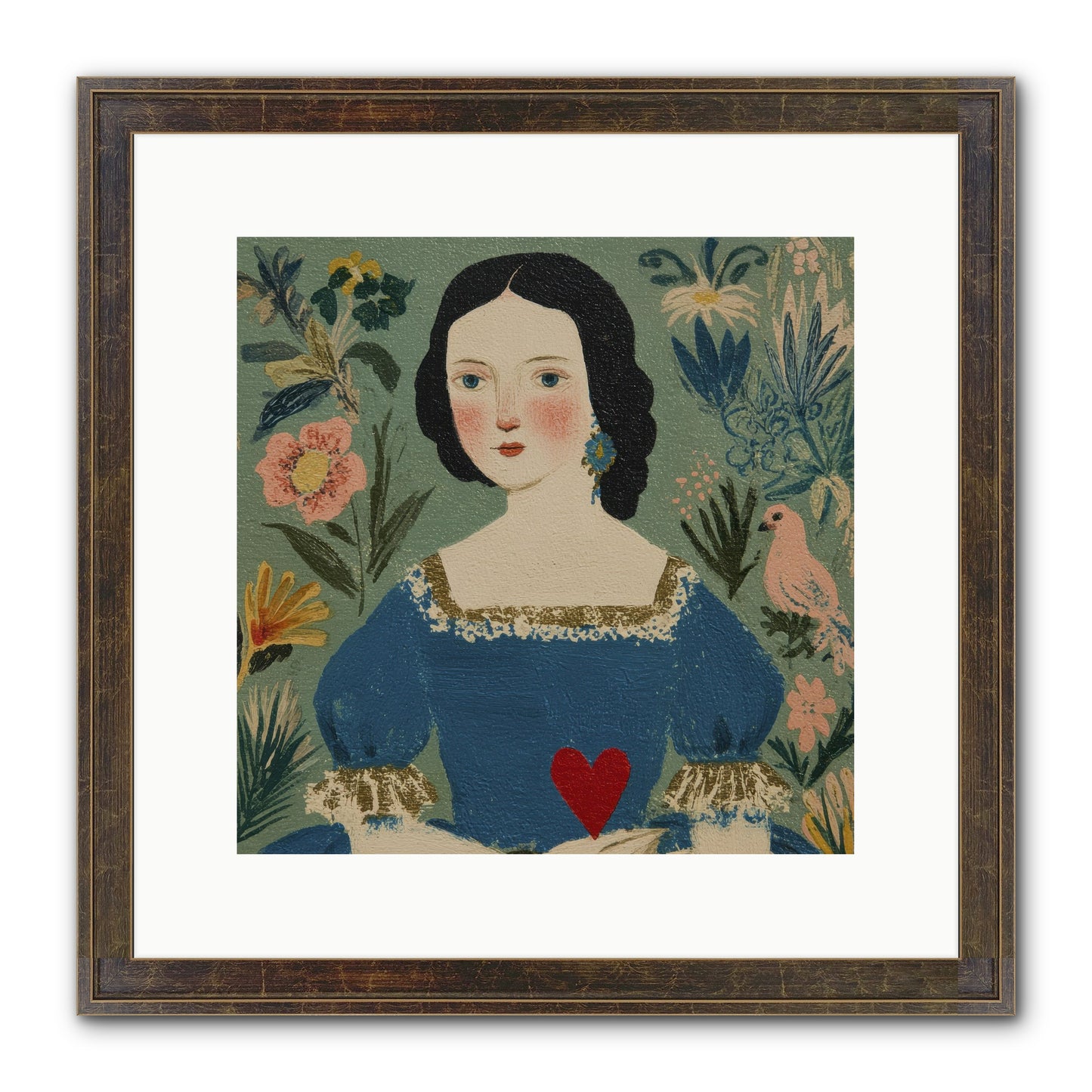In The Garden Of Lasting Bonds Framed Print - Slimwoods Black/Gold 12x12