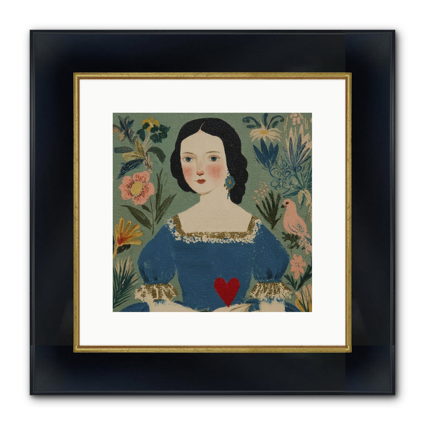 In The Garden Of Lasting Bonds Framed Print - Wide Black w/Gold 12x12