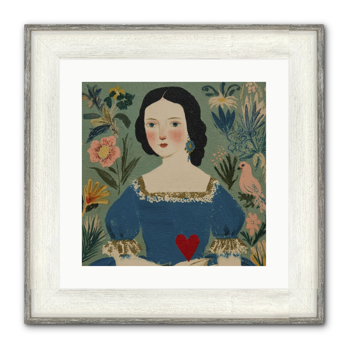 In The Garden Of Lasting Bonds Framed Print - Driftwood White 16x16