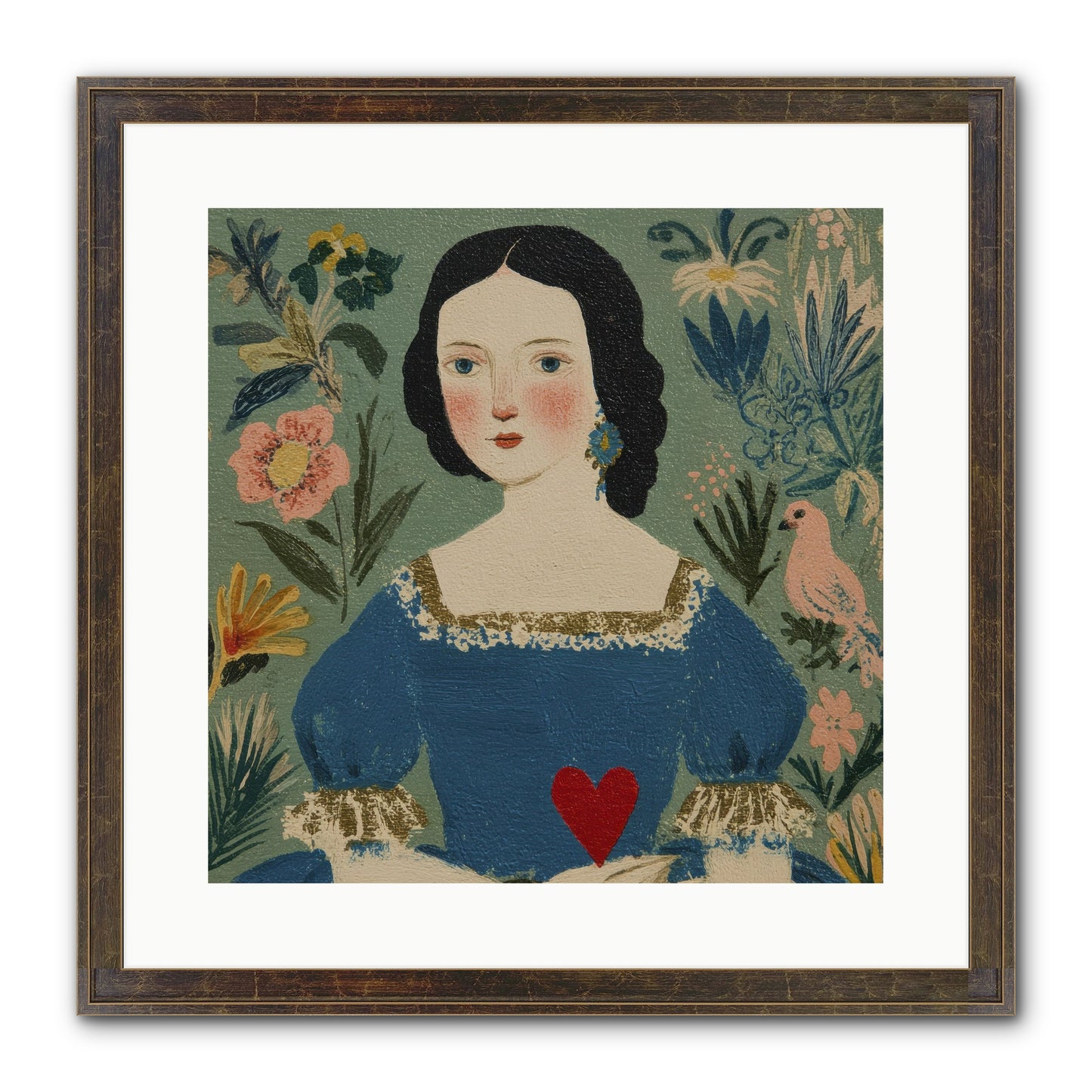 In The Garden Of Lasting Bonds Framed Print - Slimwoods Black/Gold 16x16