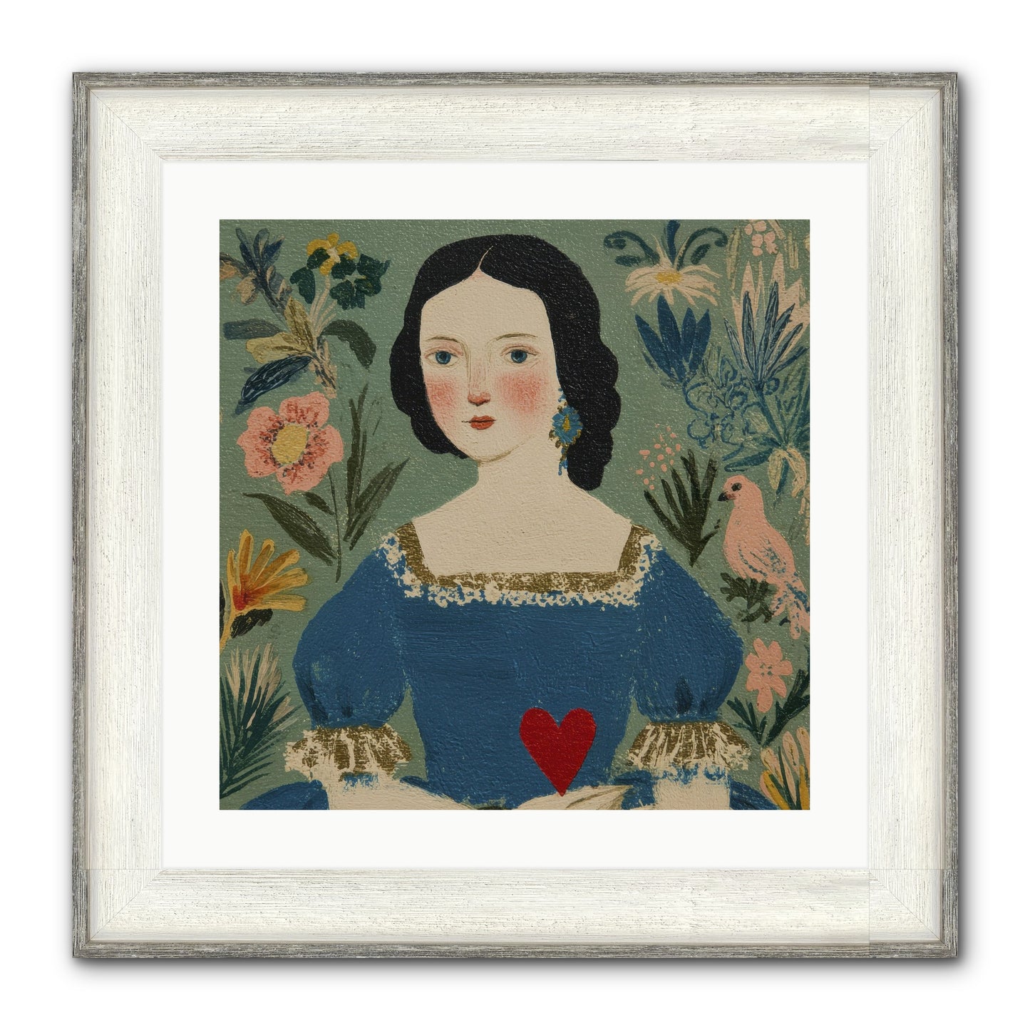 In The Garden Of Lasting Bonds Framed Print - Driftwood White 20x20