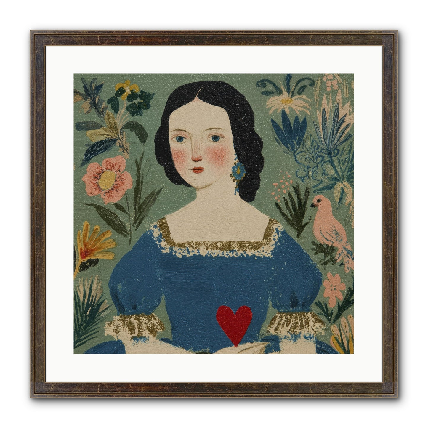 In The Garden Of Lasting Bonds Framed Print - Slimwoods Black/Gold 20x20